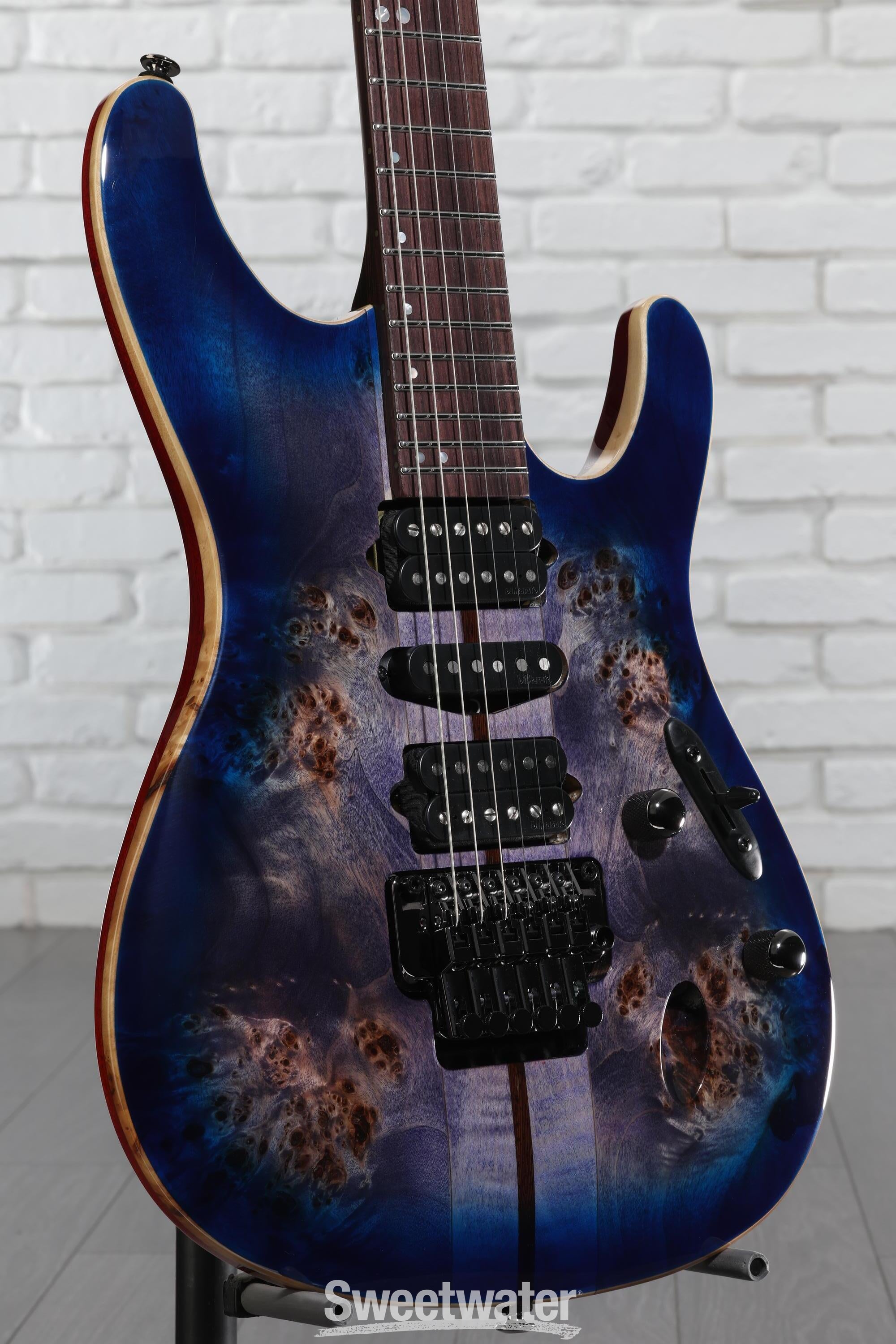 Ibanez Premium S1070PBZ Electric Guitar - Cerulean Blue Burst