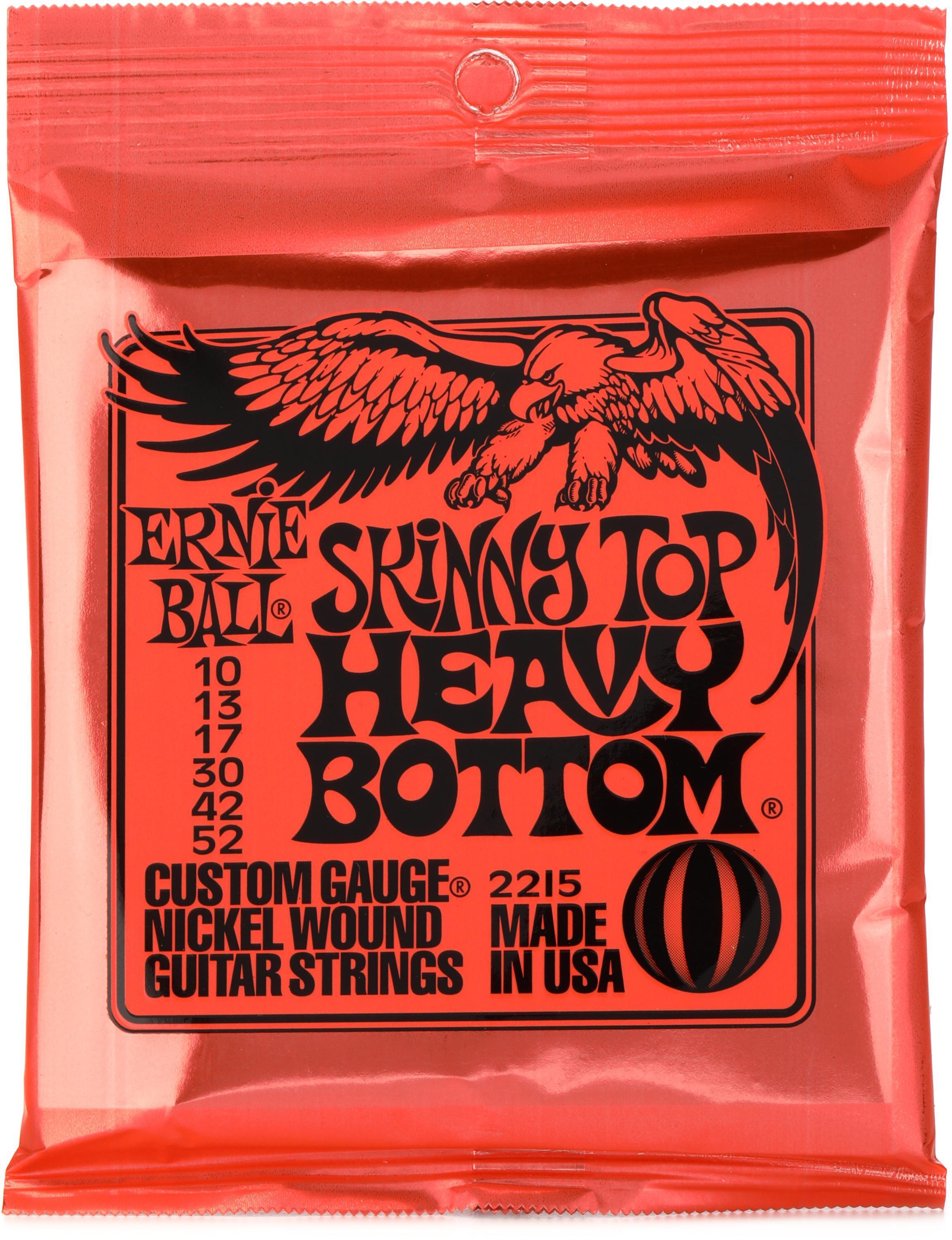 Bundled Item: Ernie Ball 2215 Skinny Top Heavy Bottom Slinky Nickel Wound Electric Guitar Strings - .010-.052