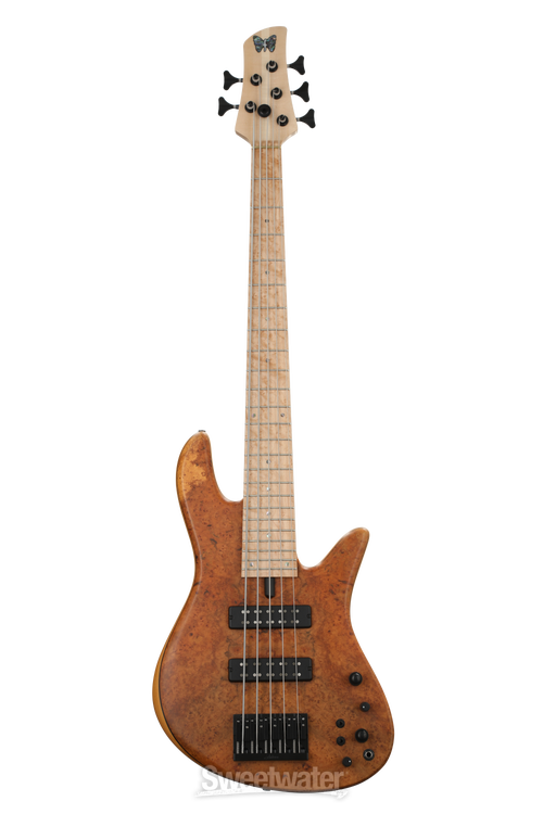 Fodera Emperor 5 Standard Special Bass Guitar - Vintage Tint Burl Maple -  Sweetwater Exclusive