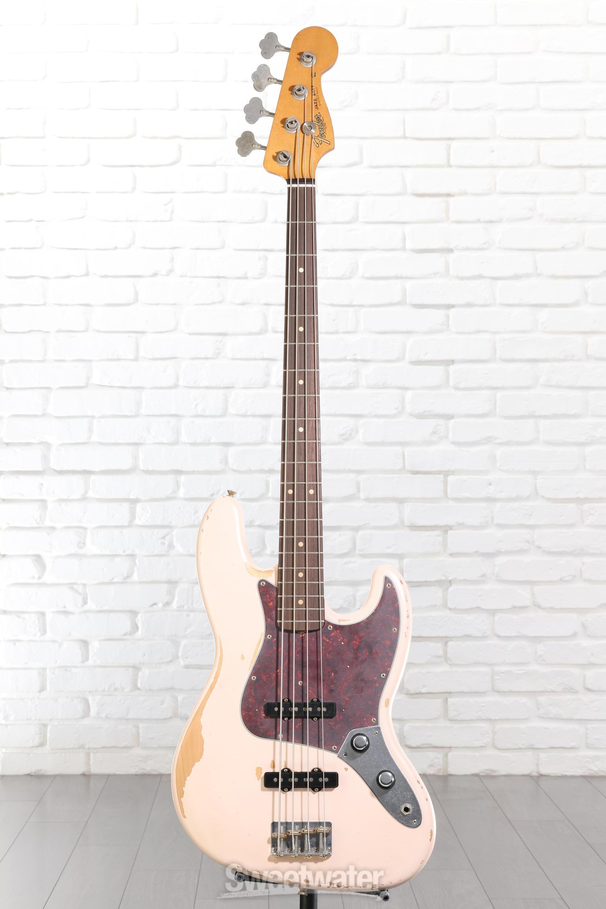 Fender Flea Jazz Bass - Shell Pink, Road Worn Reviews | Sweetwater