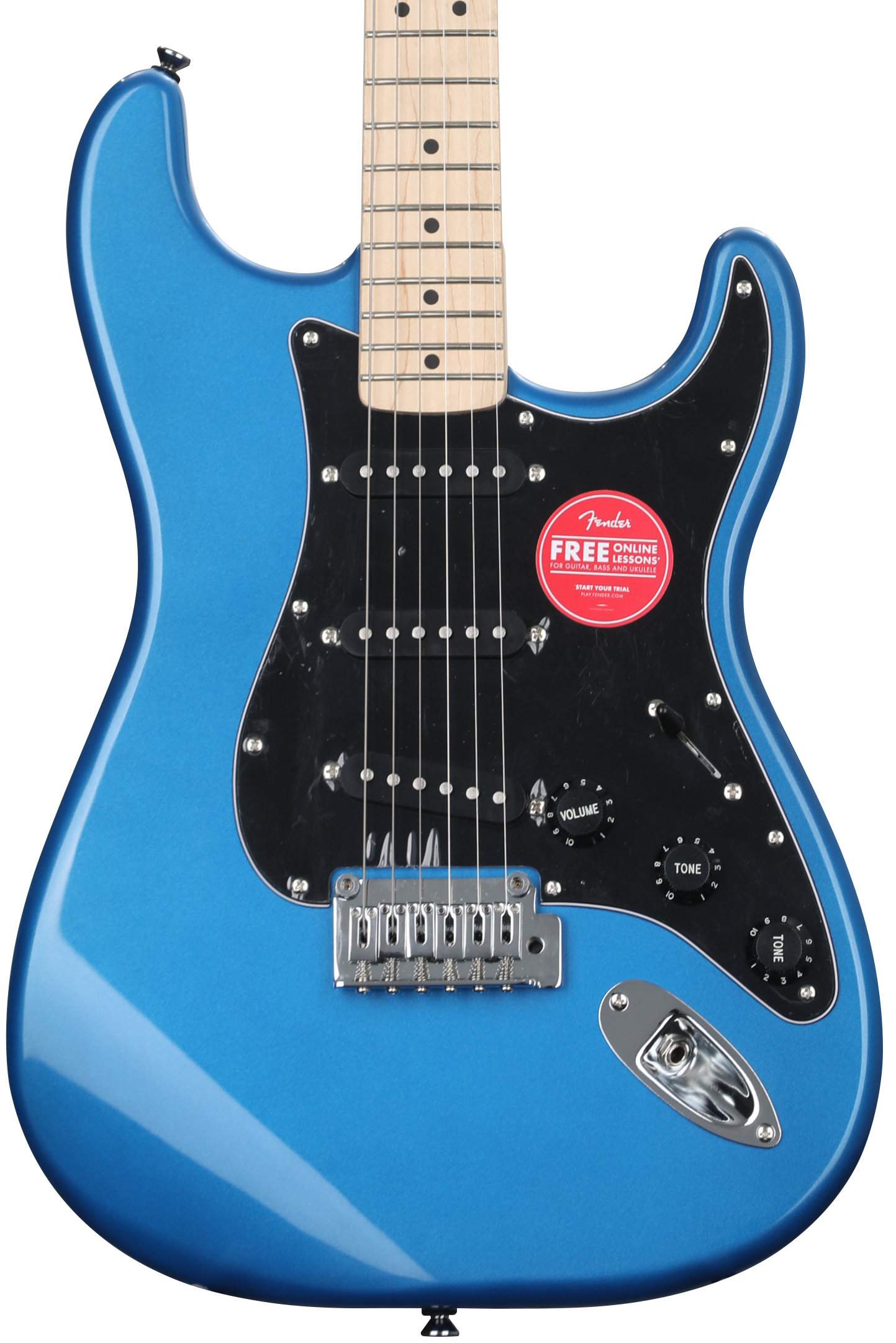 Squier Affinity Stratocaster HSS Electric Guitar Pack Lake Placid Blue