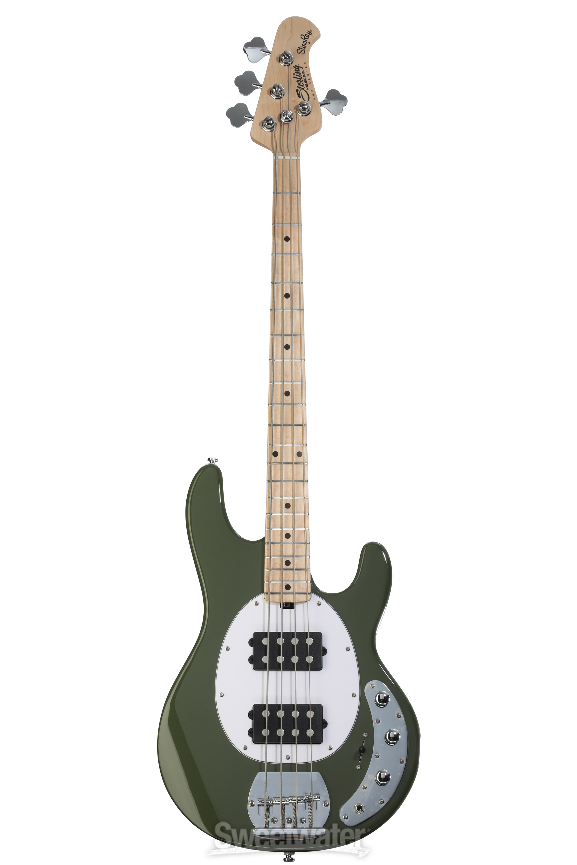 Sterling By Music Man StingRay RAY4HH Bass Guitar - Olive | Sweetwater