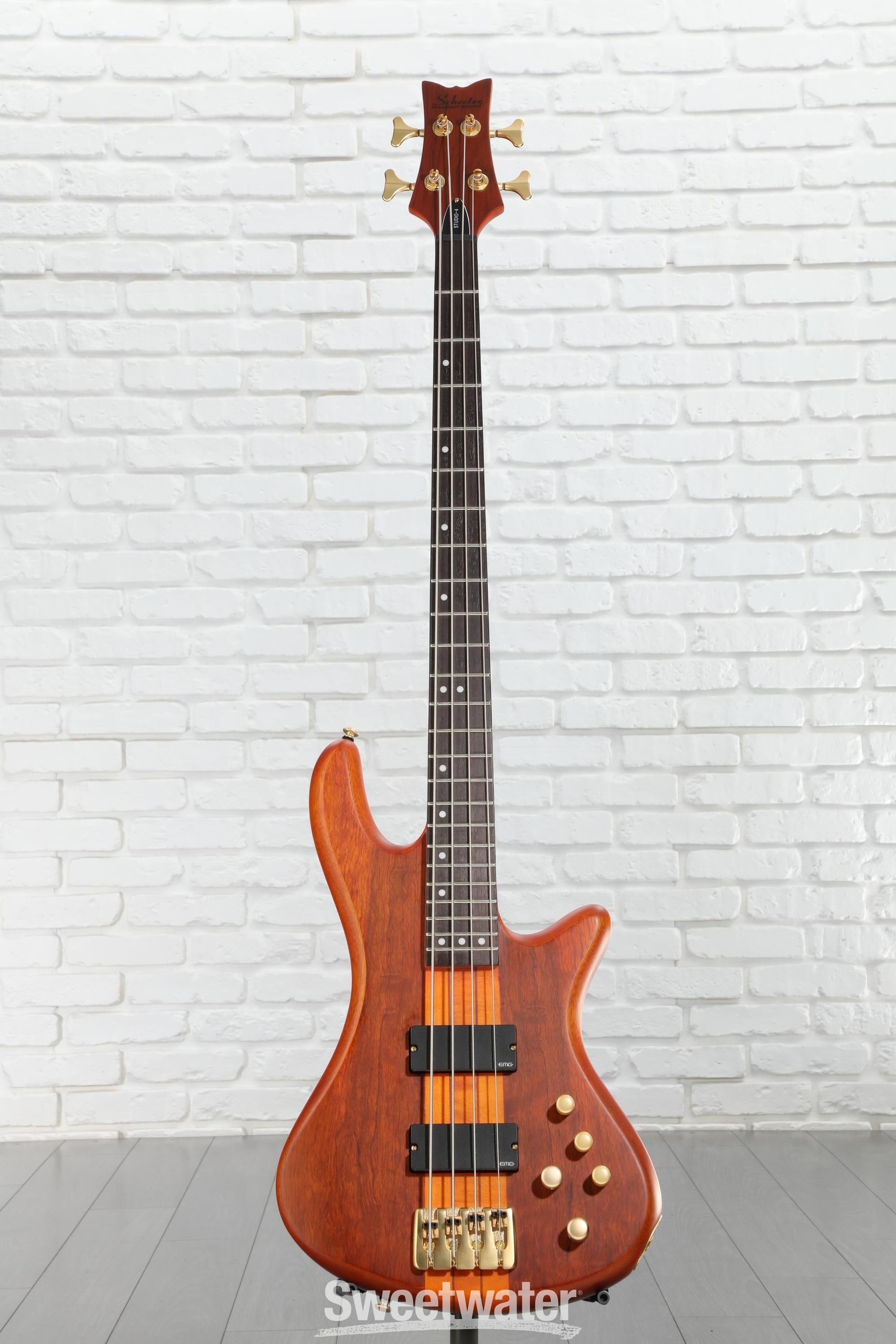 Schecter Stiletto Studio 4 Bass Guitar - Honey Satin