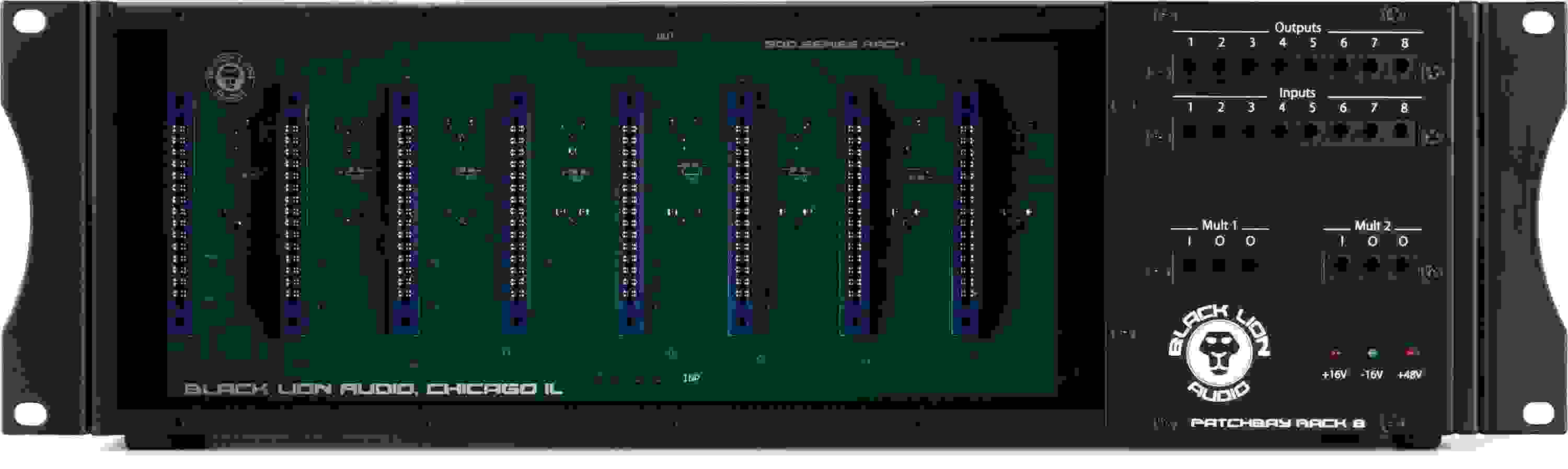 Black Lion Audio PBR8 8Slot 500 Series Rack with BuiltIn Patchbay