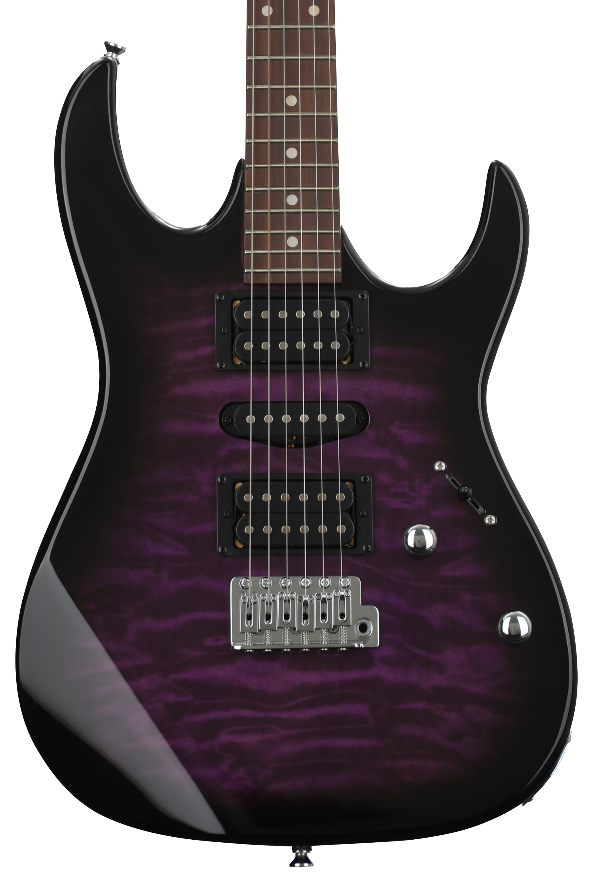 Ibanez Gio GRX70QA Electric Guitar - Transparent Violet Sunburst