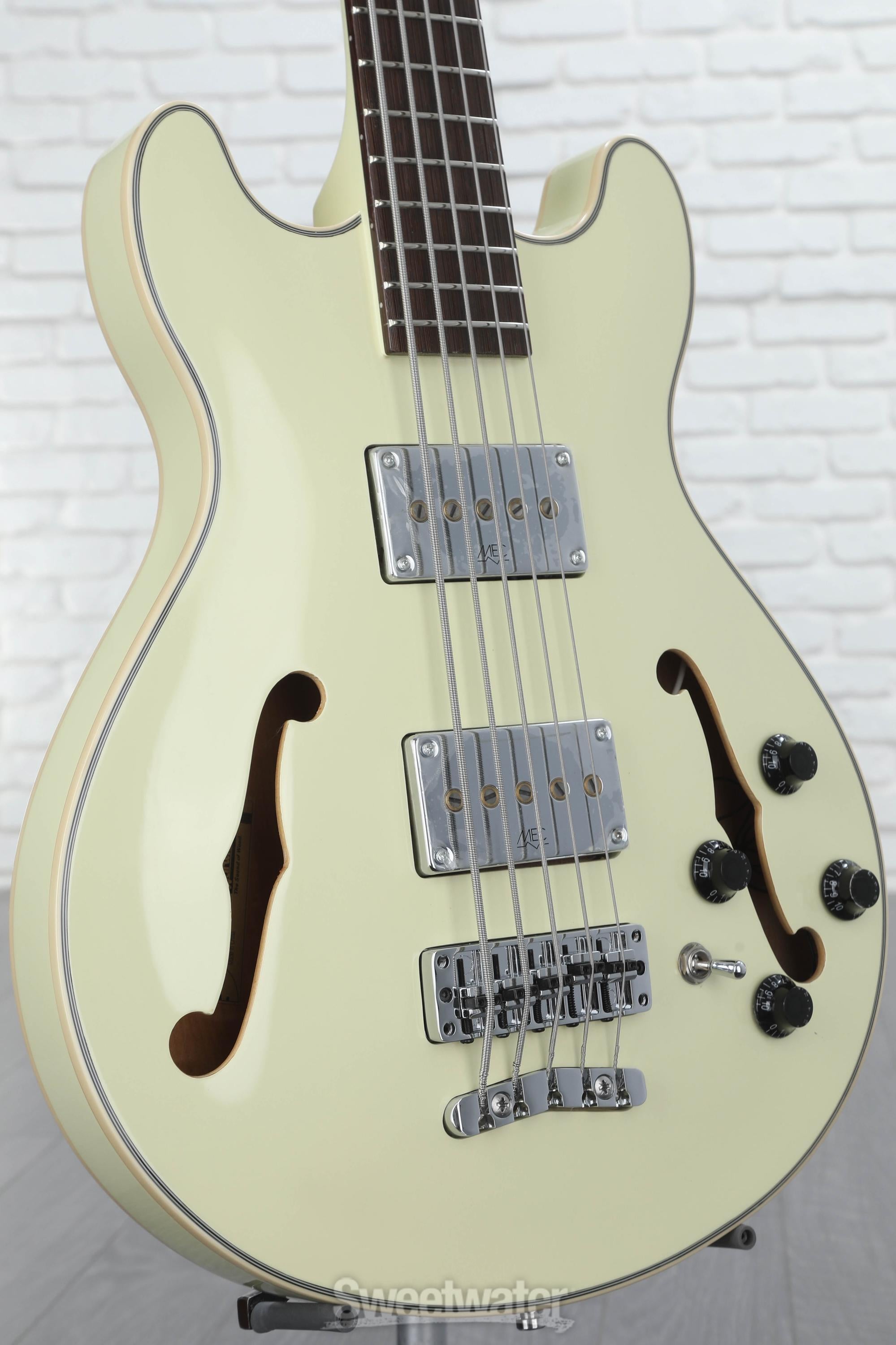 Warwick RockBass Star Bass 5-string Hollowbody Electric Bass - Solid Crème White
