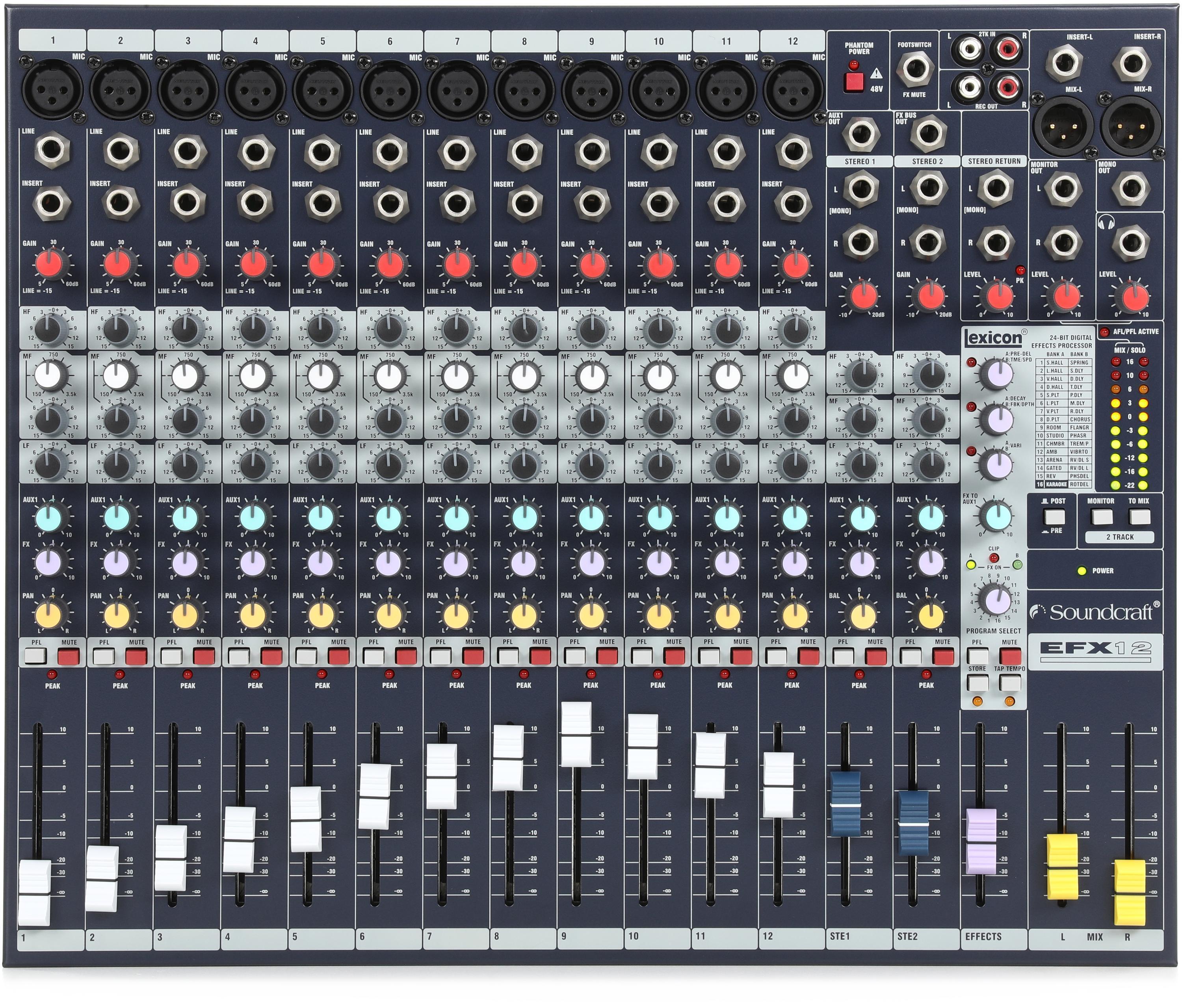 Soundcraft EFX12 12-channel Mixer with Effects