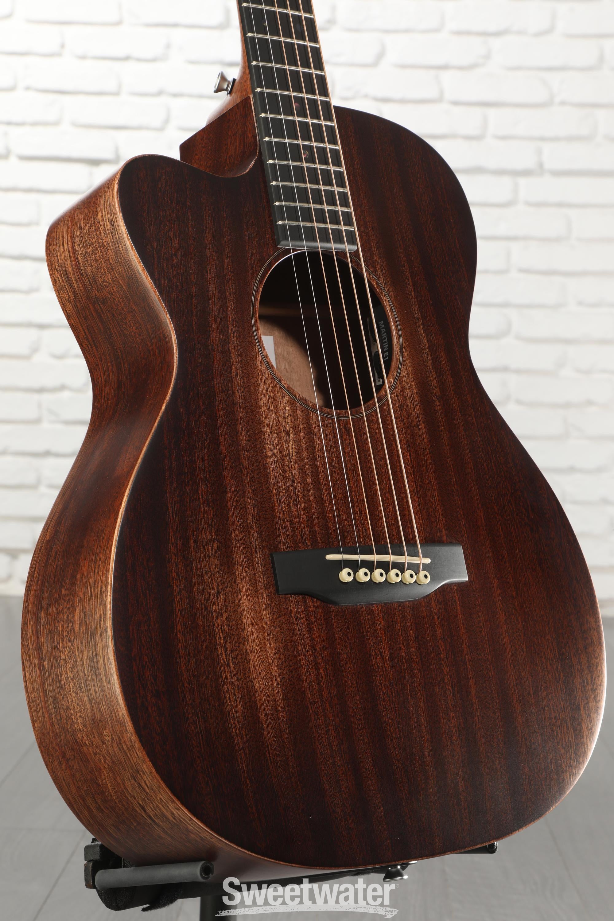 Photo of Martin 000C Jr-E StreetMaster Left-handed Acoustic-electric Guitar - Dark Mahogany Distressed