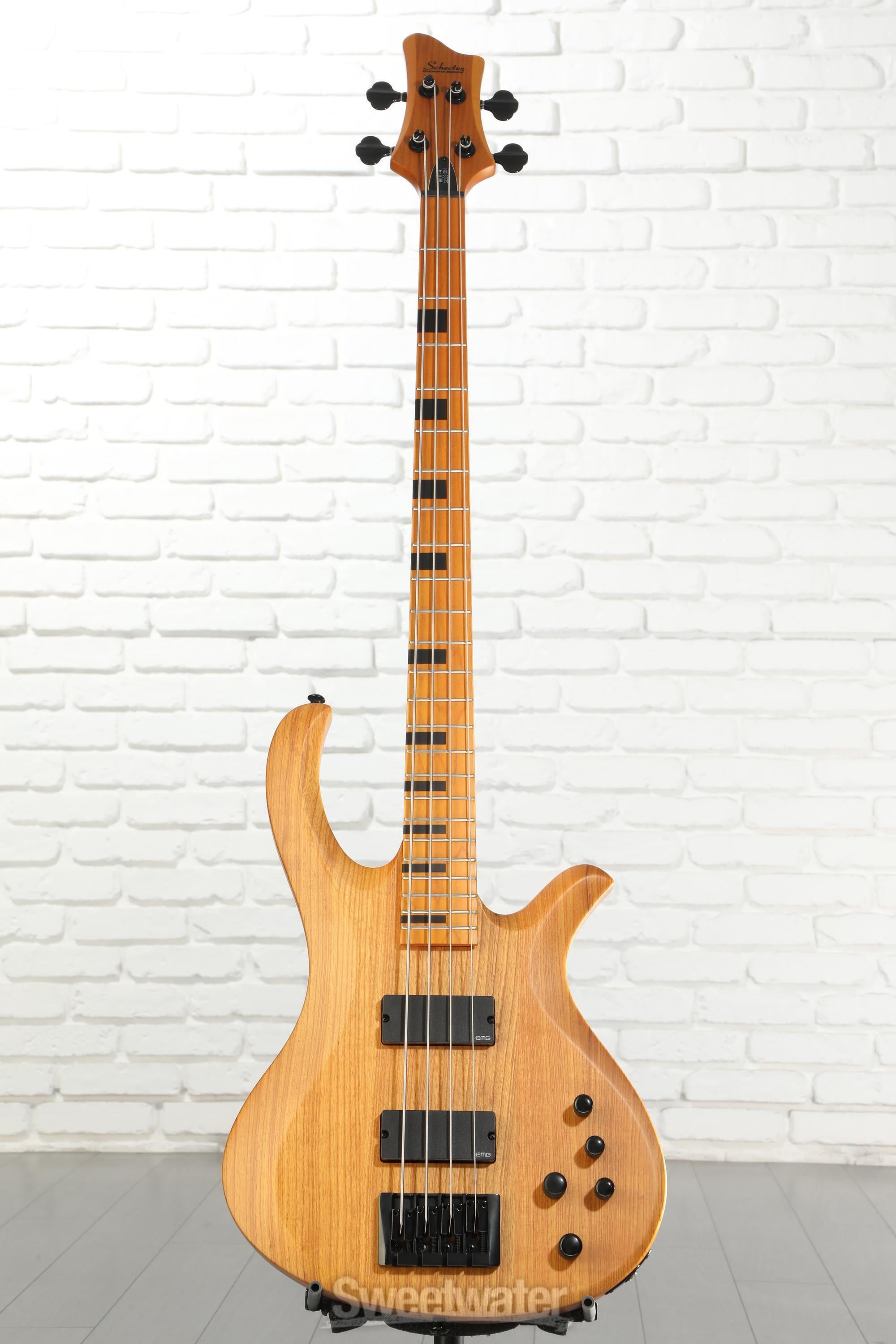Schecter Session Riot-4 Bass Guitar - Aged Natural Satin | Sweetwater