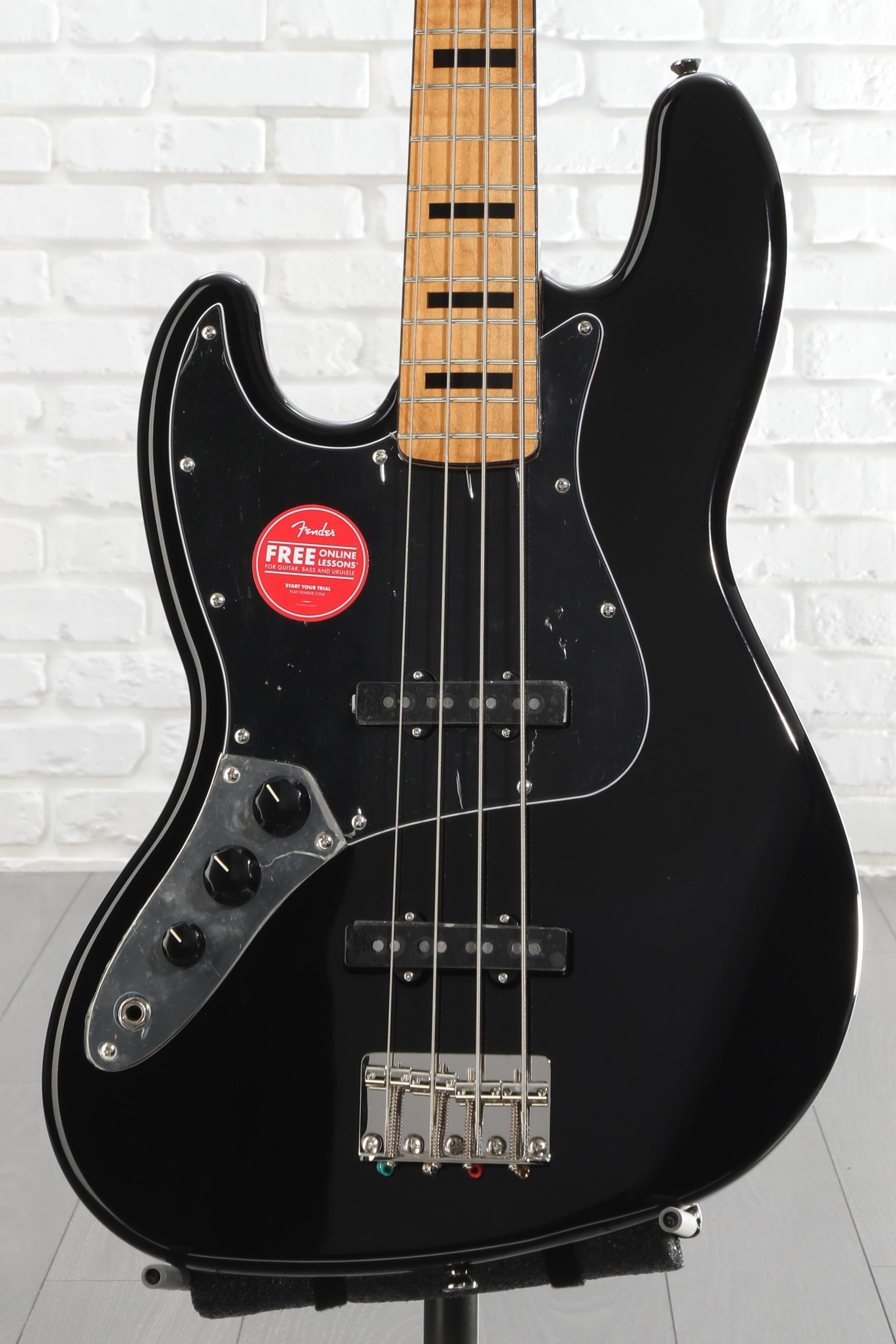 Squier Classic Vibe '70s Jazz Bass, Left-handed - Black | Sweetwater