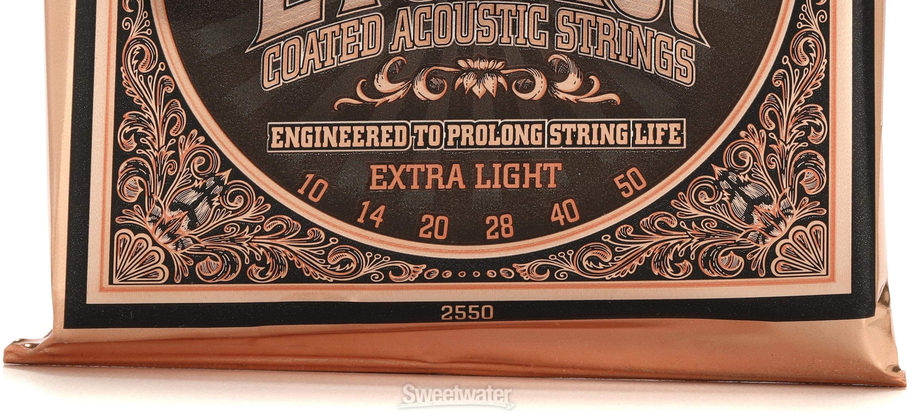 ERNIE BALL 2550 ×1 [10-50] Everlast Extra Light Coated Phosphor Bronze  アコースティックギター弦