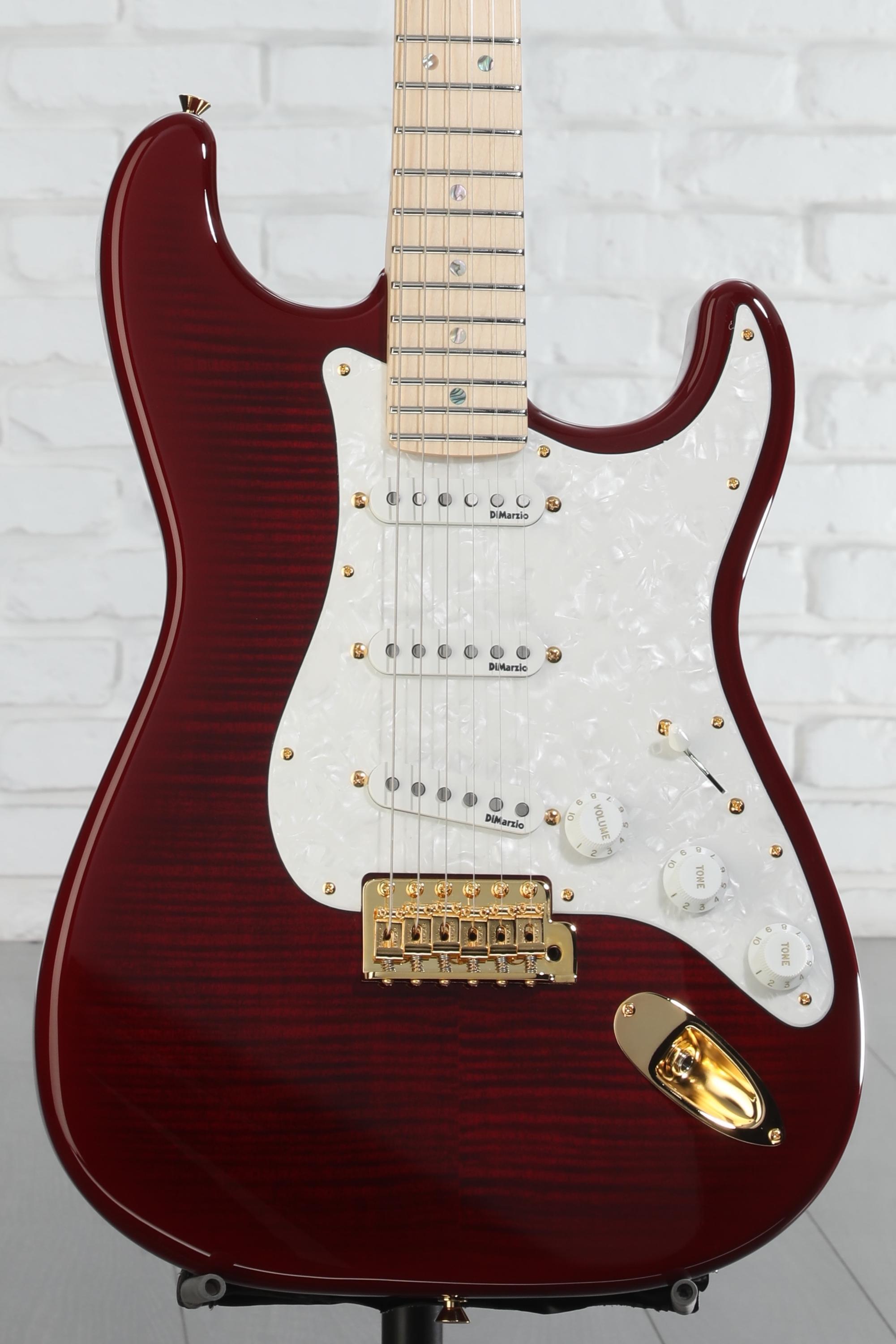 Fender Stratocaster レッドエレキギター Fender Richie Kotzen Stratocaster Electric Guitar - Transparent