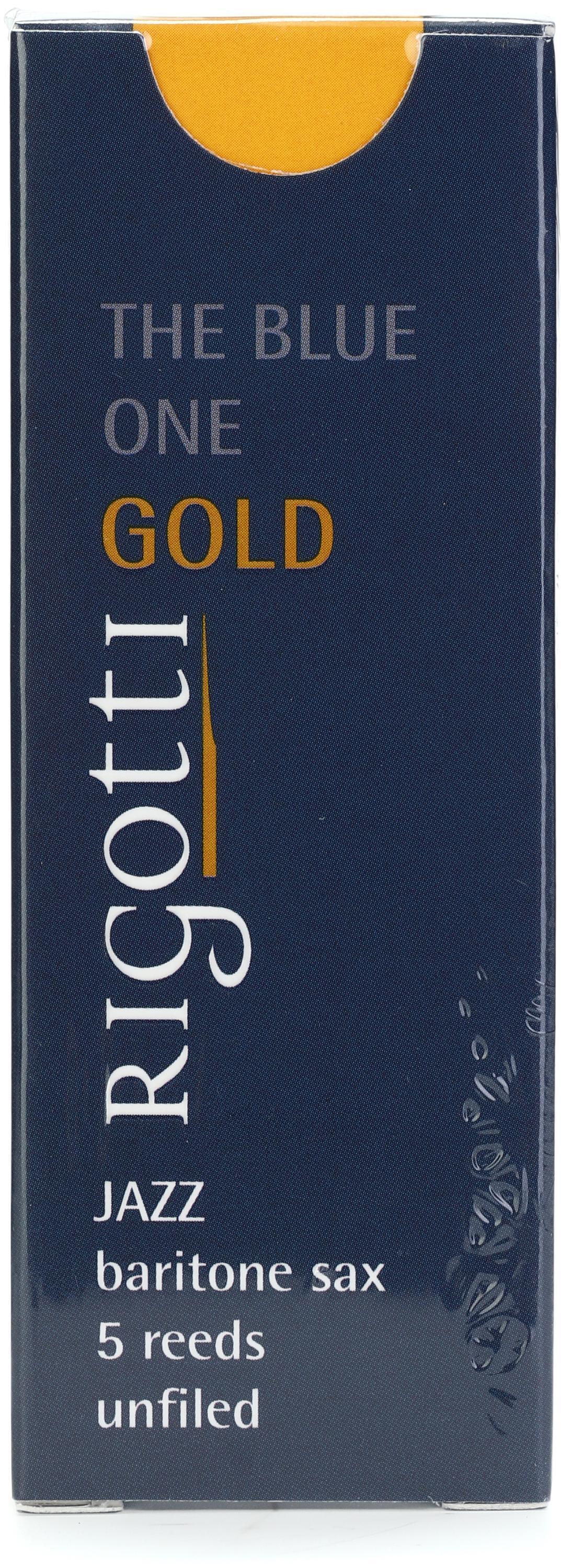 Photo of Rigotti RG5.JSB Gold Jazz Baritone Saxophone Reeds - 3.5 Light (5-pack)