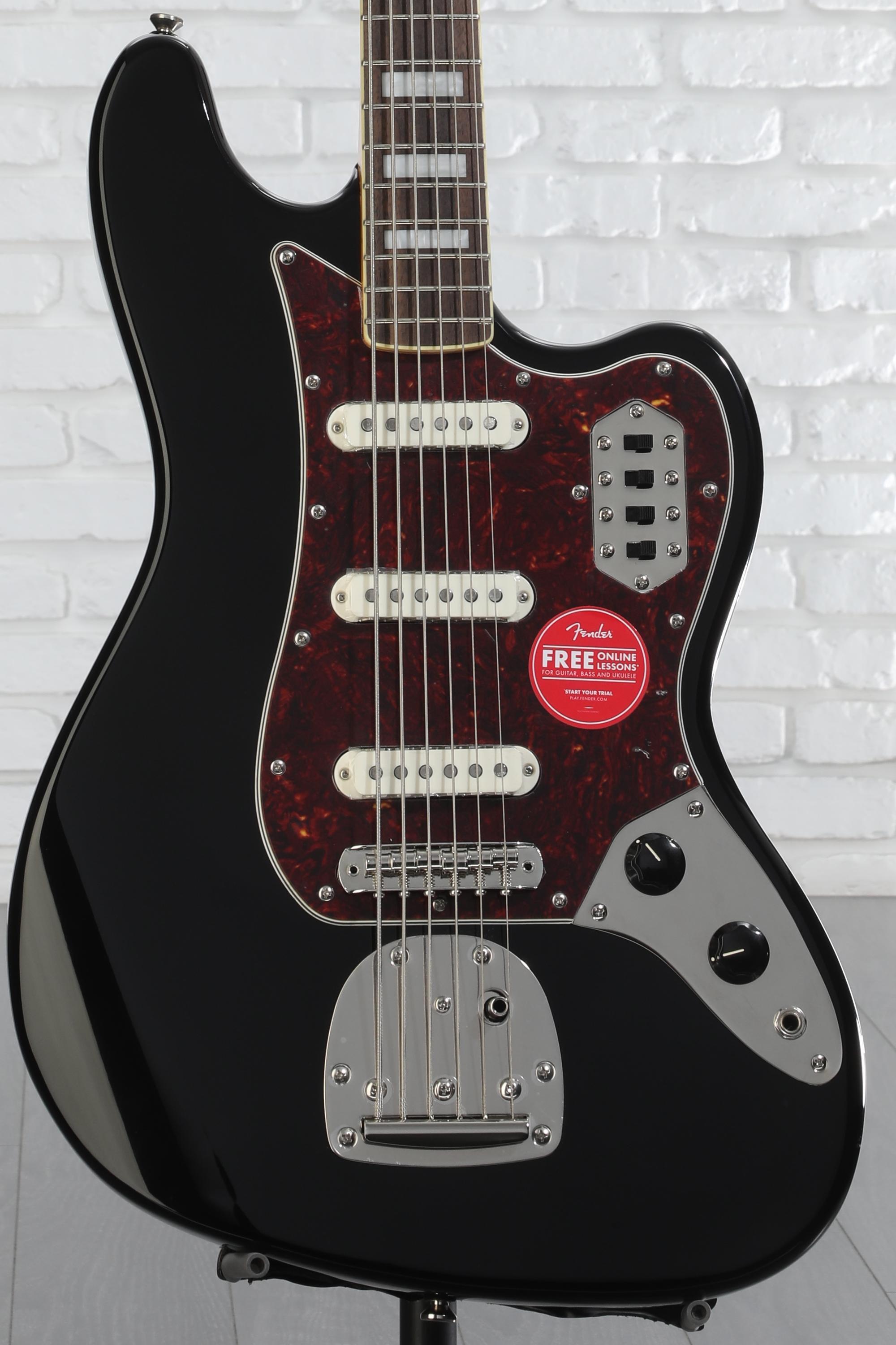 Squier Classic Vibe Bass VI Guitar - Black | Sweetwater