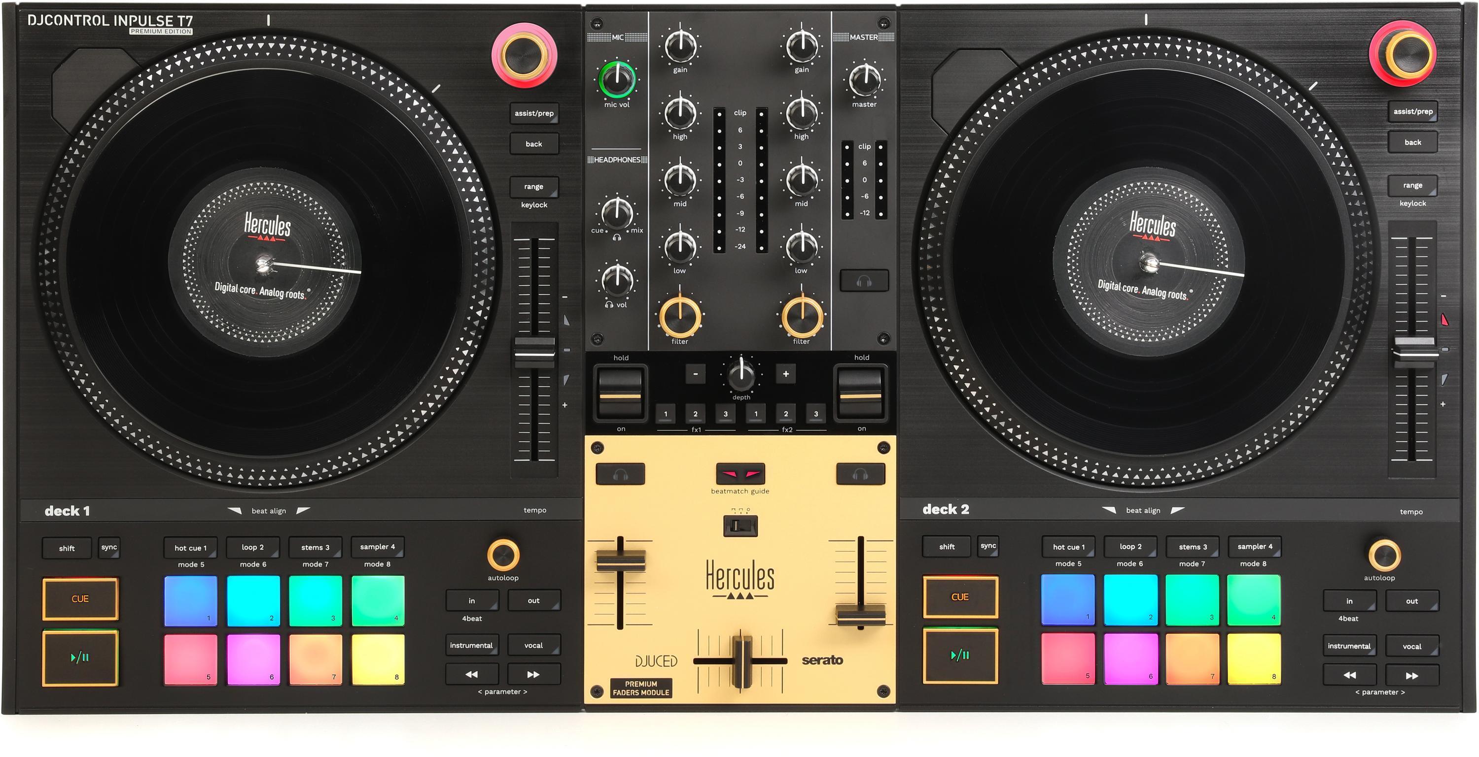 Hercules DJControl Inpulse T7 2-deck Motorized DJ Controller Black  AMS-DJC-INPULSE-T7 - Best Buy