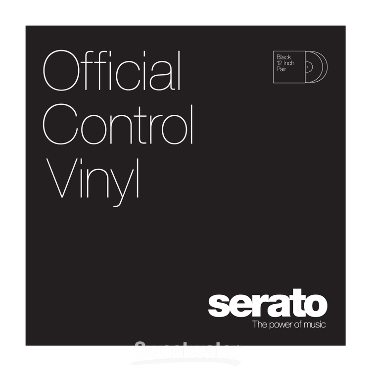 Serato 12 inch Control Vinyl Pair - Solid Black