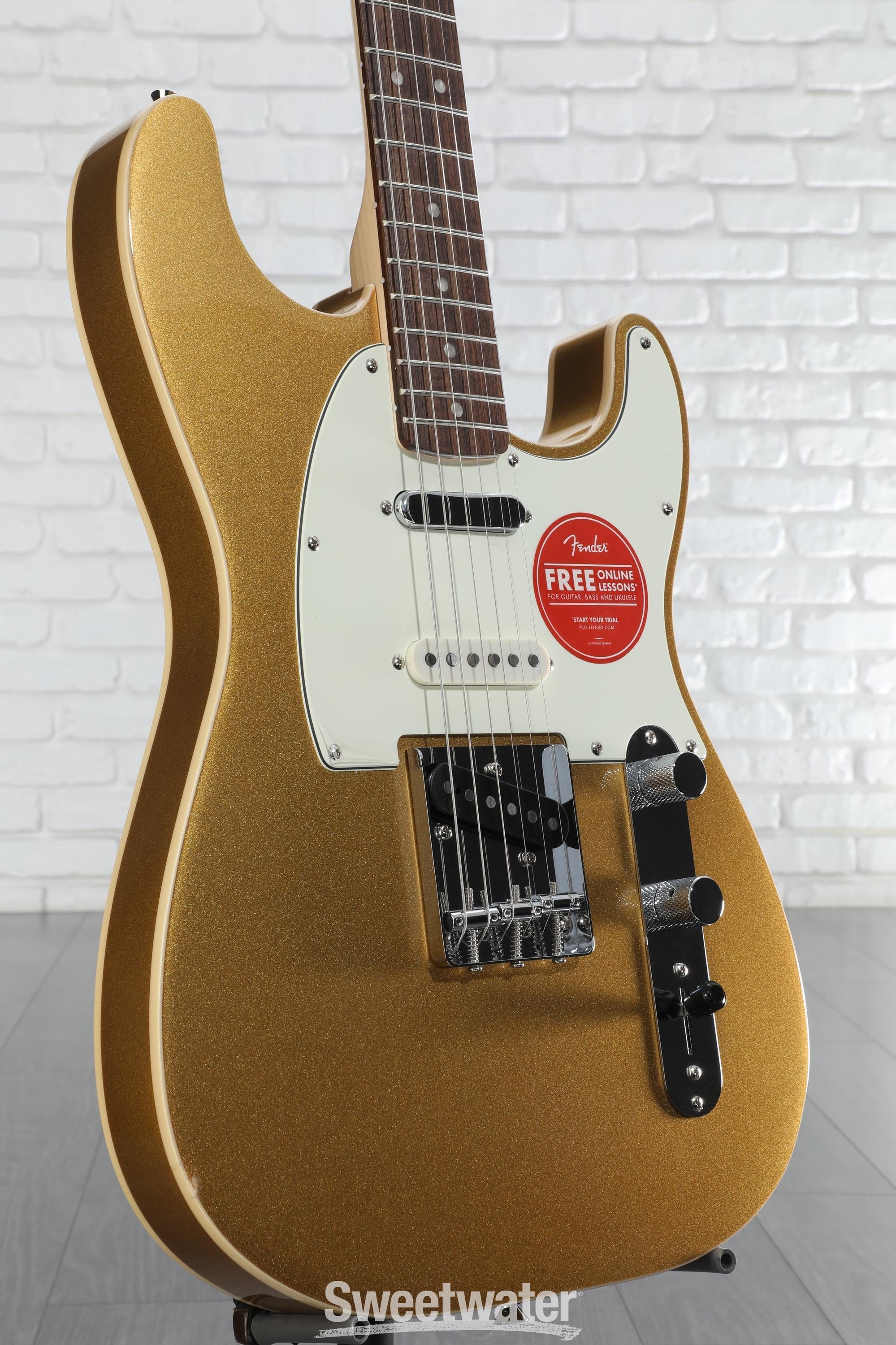 Squier Paranormal Custom Nashville Stratocaster Electric Guitar - Aztec Gold