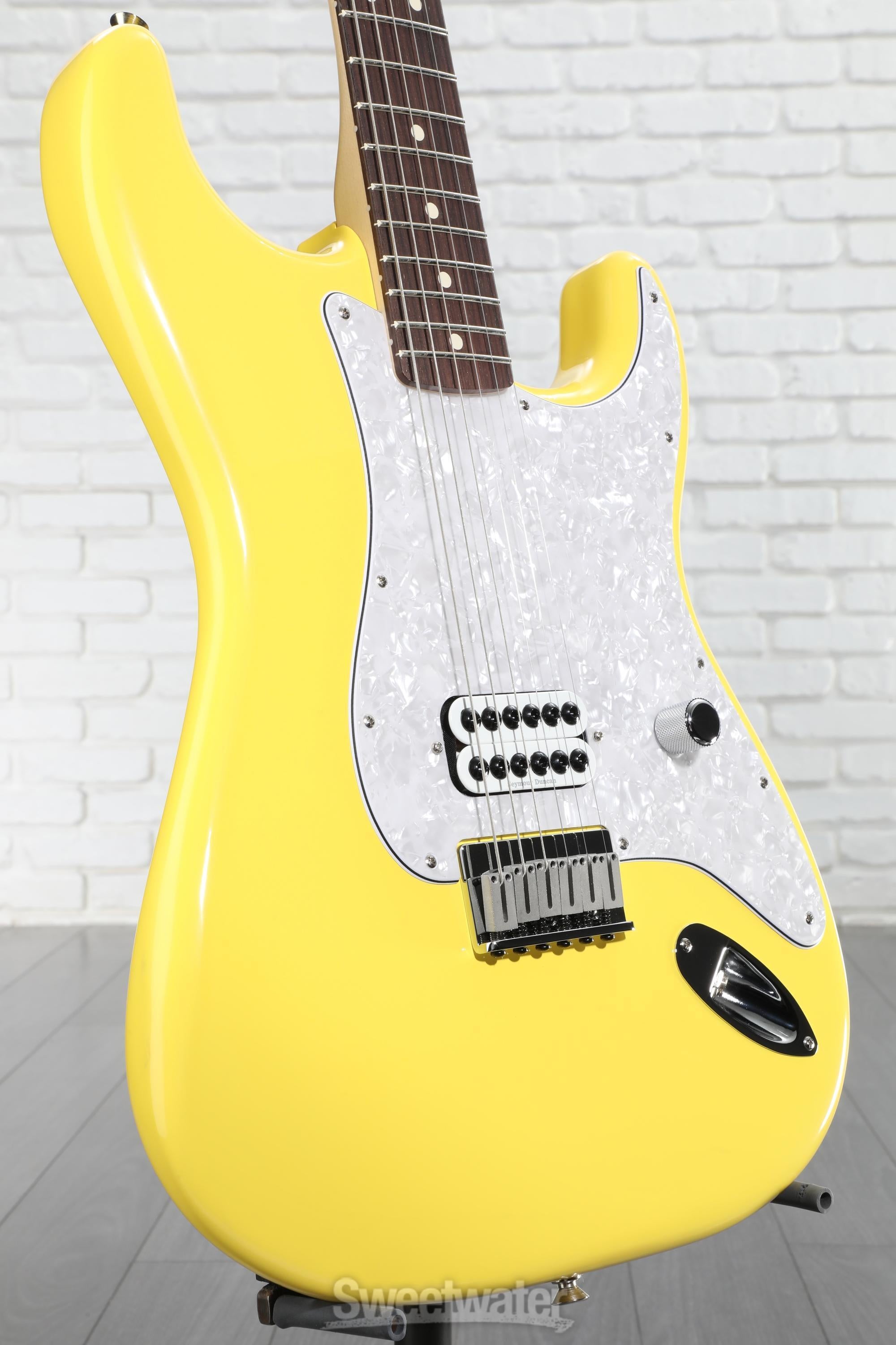 Fender Tom DeLonge Stratocaster Electric Guitar - Graffiti Yellow