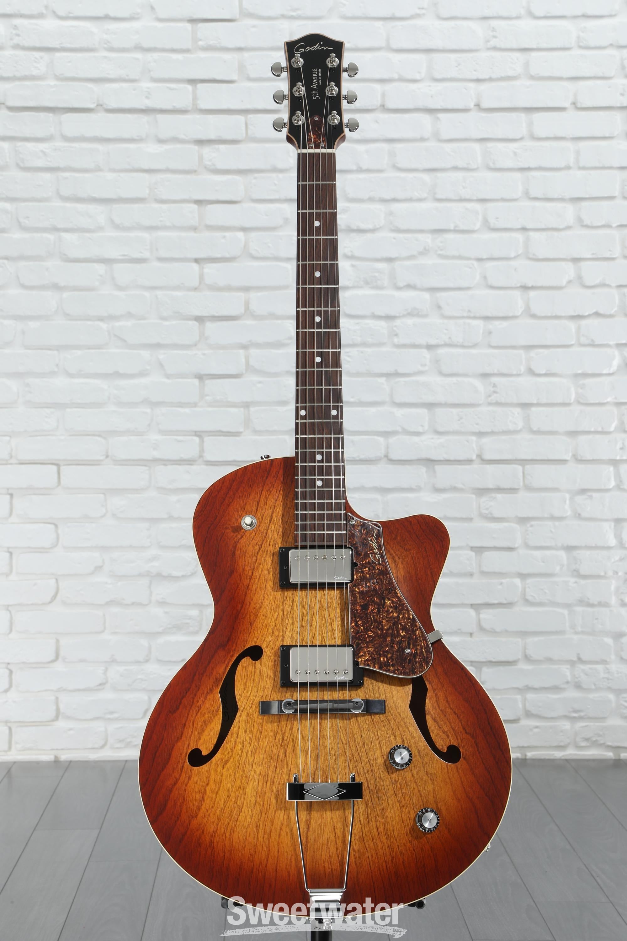 ゴダンエレキギター　5th Avenue ＣＷ　Kingpin Ⅱ 5th Avenue CW Kingpin II Cognac Burst | Godin Guitars