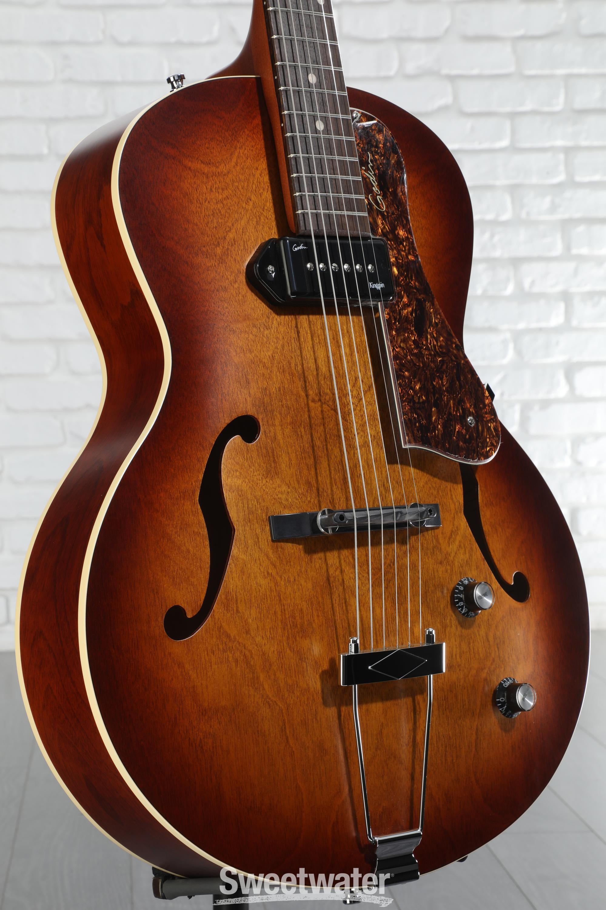 godin 5th avenue kingpin フルアコ Godin 5th Avenue Kingpin Hollowbody Electric Guitar - Cognac