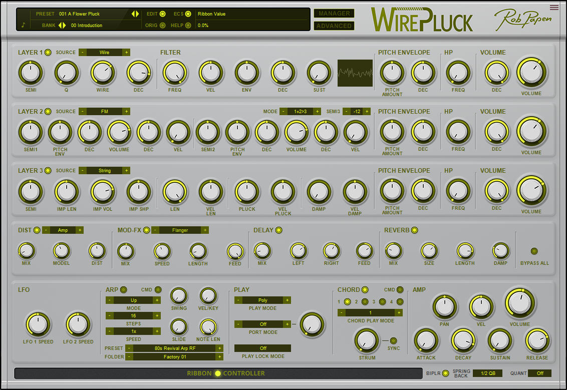 Photo of Rob Papen WirePluck Synthesizer Virtual Instrument