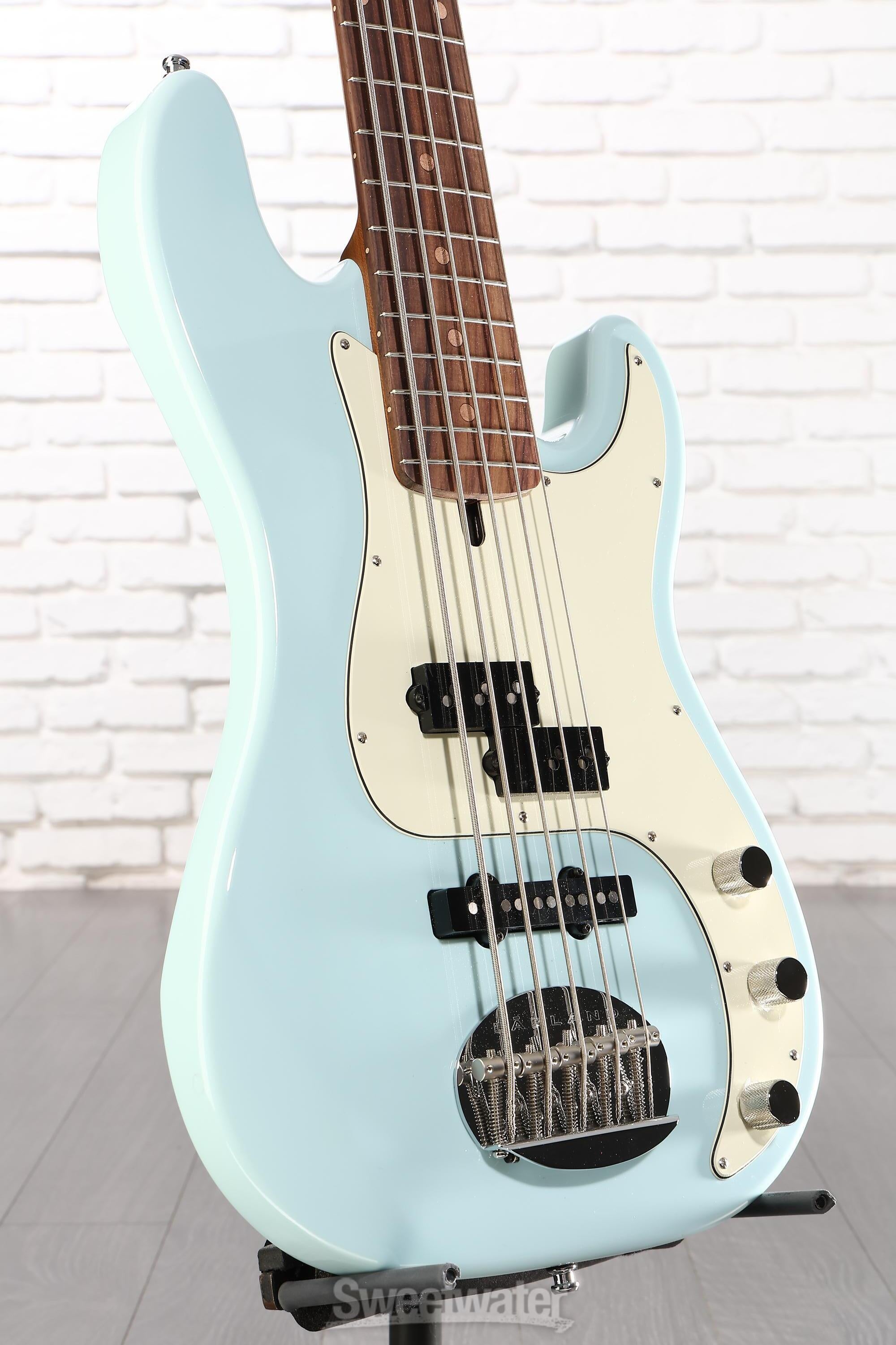 Photo of Lakland USA Classic 55-64 PJ 5-string Bass Guitar - Sonic Blue
