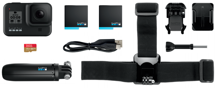 GoPro HERO8 Black Bundle 4K60 Waterproof Action Camera Bundle w