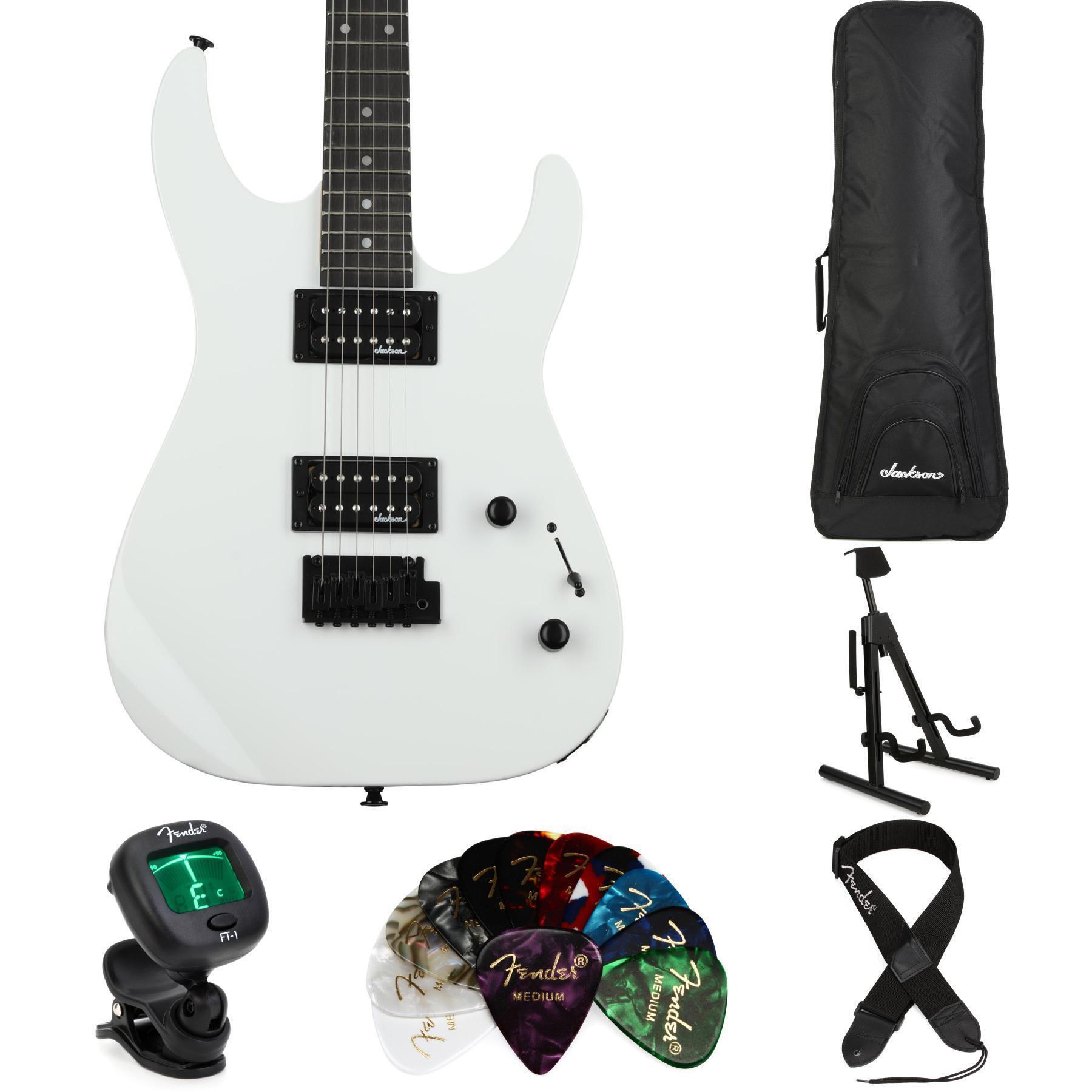 Jackson Dinky JS11 Electric Guitar Essentials Bundle - White