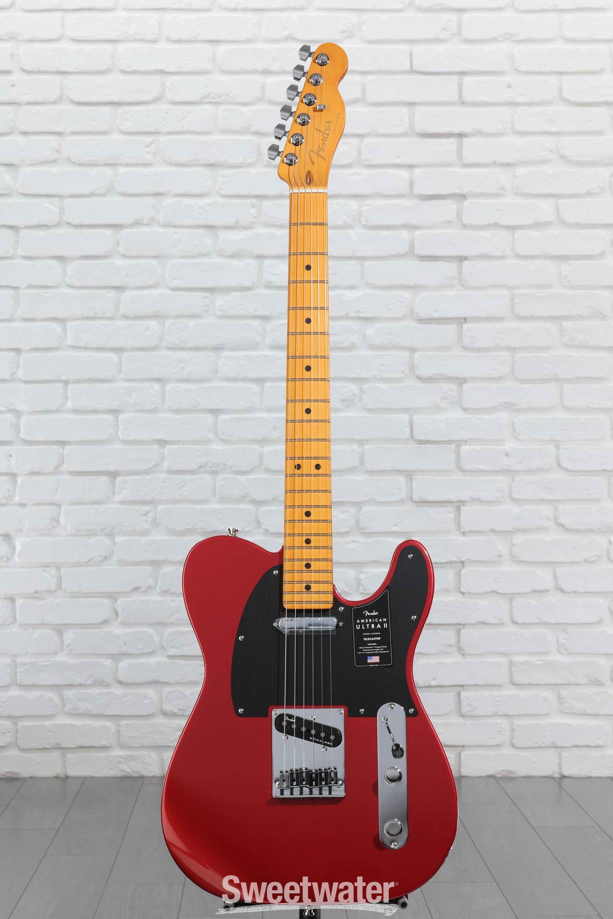 Fender American Ultra II Telecaster Electric Guitar - Sinister Red, Maple Fingerboard