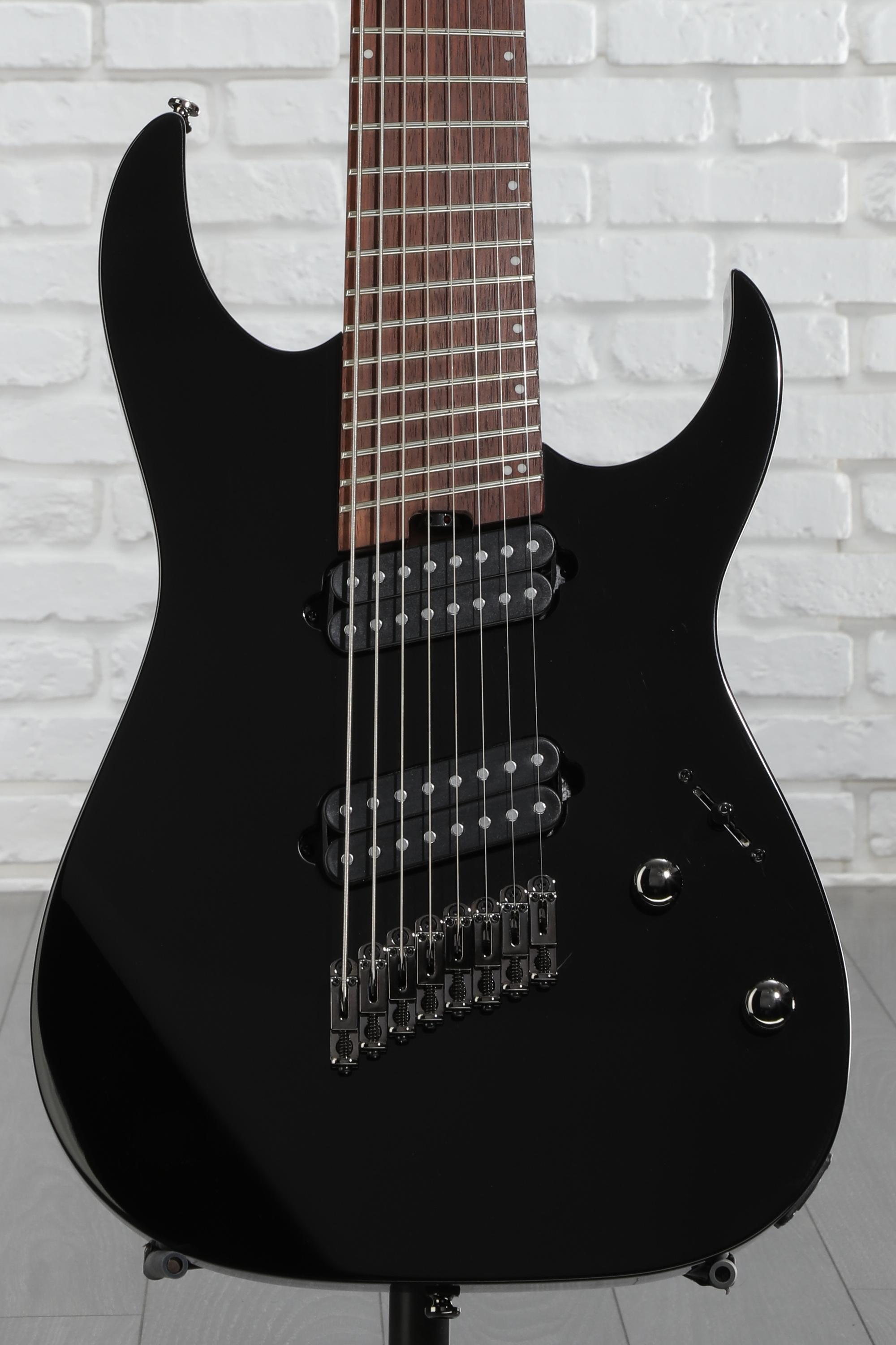 Ibanez RGMS8-BK ケース、ストラップ付き 8弦ギター Ibanez RG Standard RGMS8 Multi-scale 8-string Electric Guitar