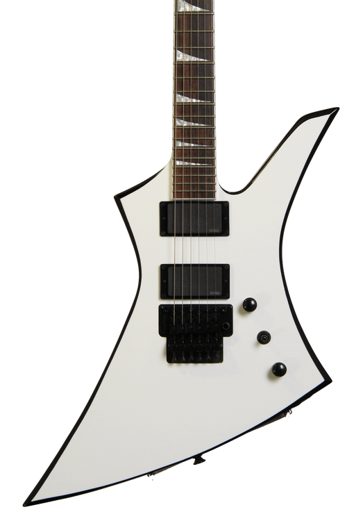 Jackson KEXMG X Series Kelly - White with Black Bevels | Sweetwater