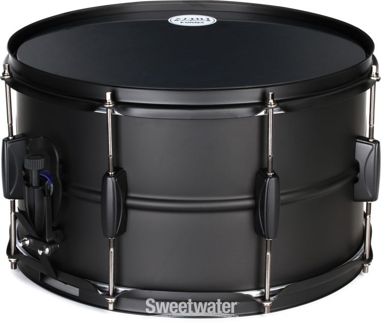 Rullante TAMA Metalworks Black Steel - 10x5.5 Pollici, Acciaio 1mm, Finitura Nero Opaco