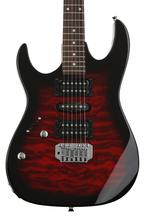 Ibanez GIO Series GRX70QA Left-handed - Transparent Red Burst