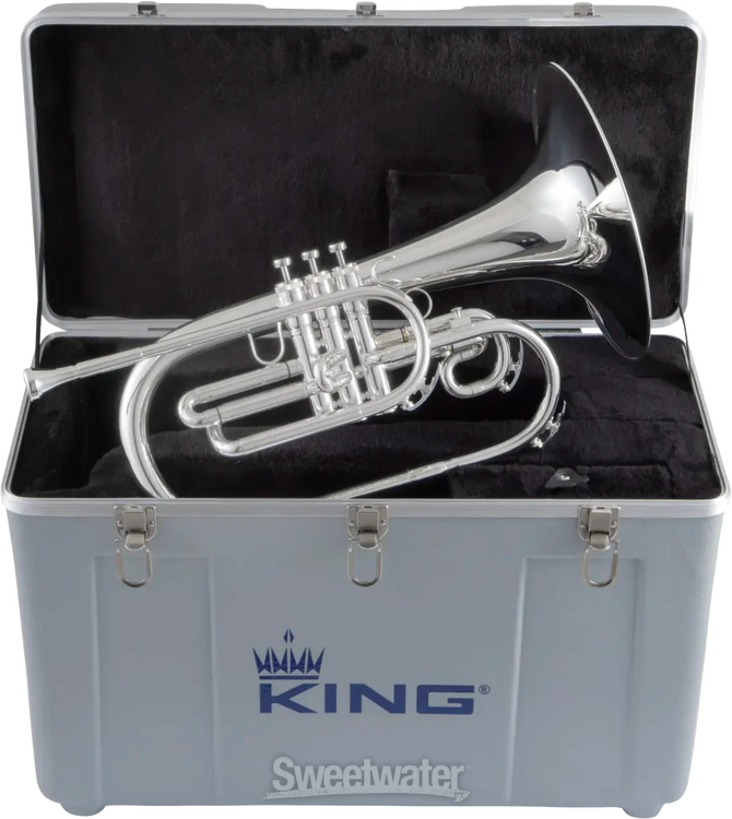 King Ultimate KMP611 Marching Mellophone Outfit - Silver-plated