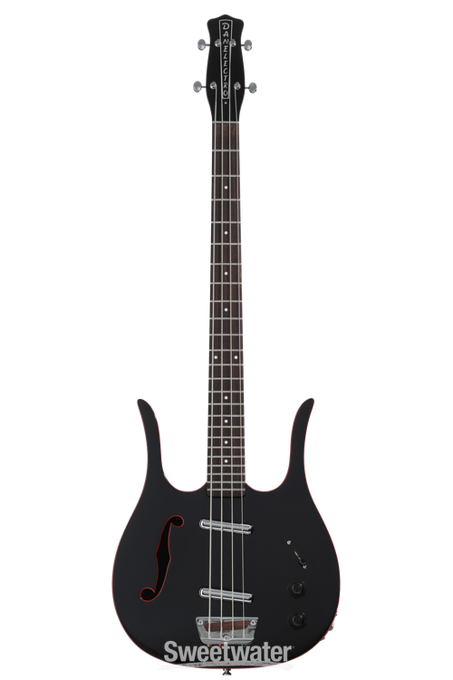 Danelectro Red Hot Longhorn Semi-hollowbody Bass Guitar - Black