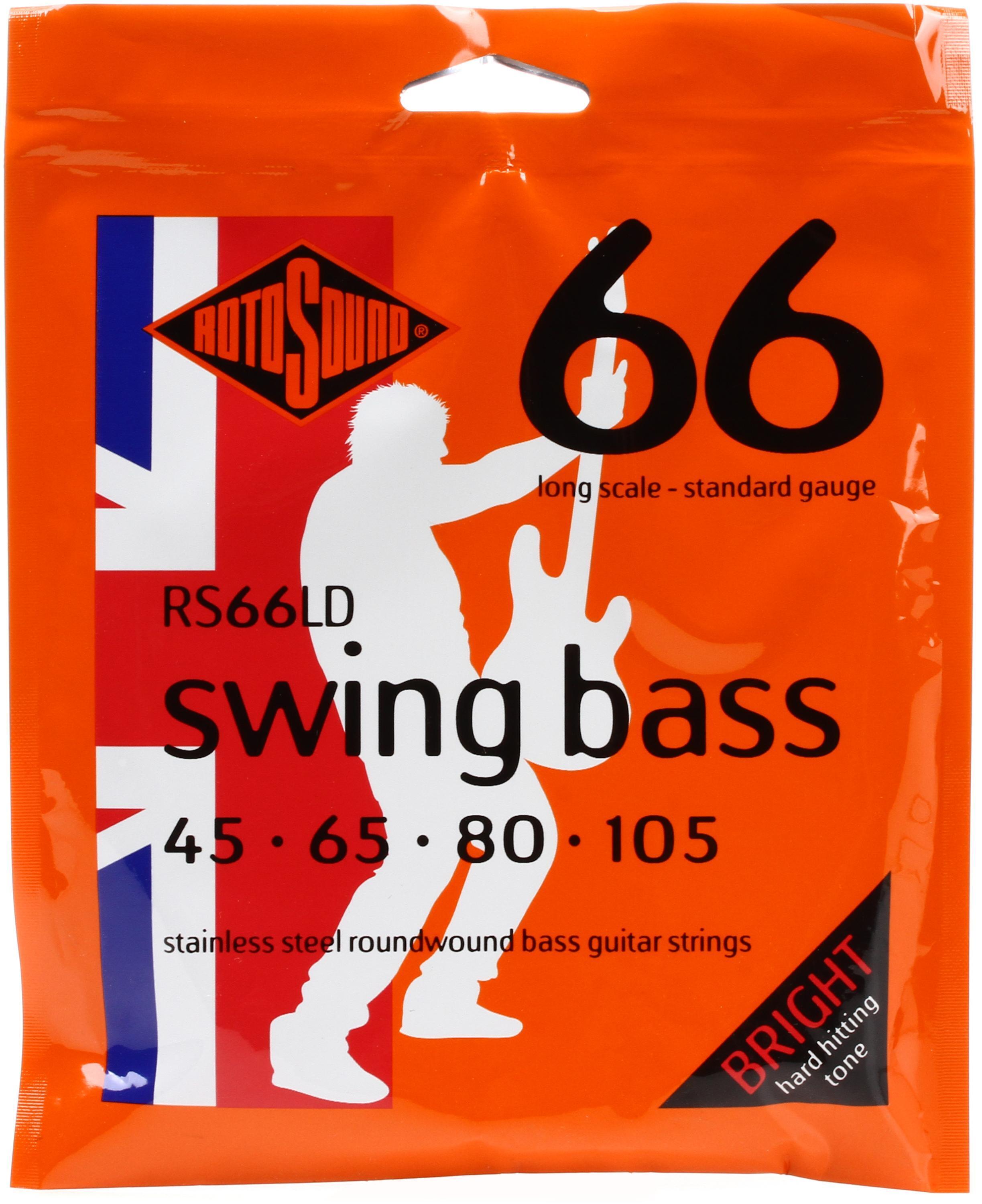 Rotosound RS66LD Swing Bass 66 Stainless Steel Roundwound Bass Guitar  Strings - .045-.105 Standard Long Scale | Sweetwater