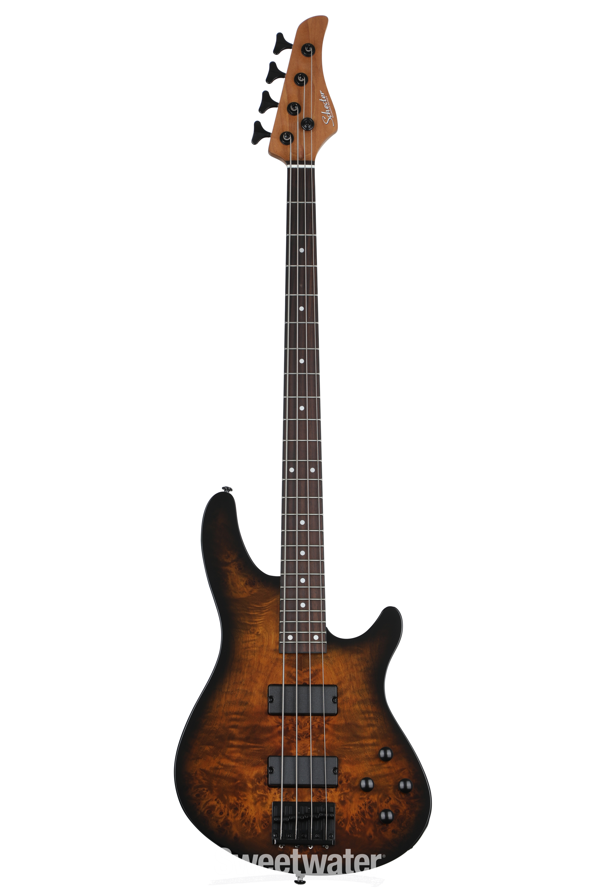 4/29まで【美品】SCHECTER エレキベース Schecter C-4 Standard Electric Bass - Tobacco Burl | Sweetwater
