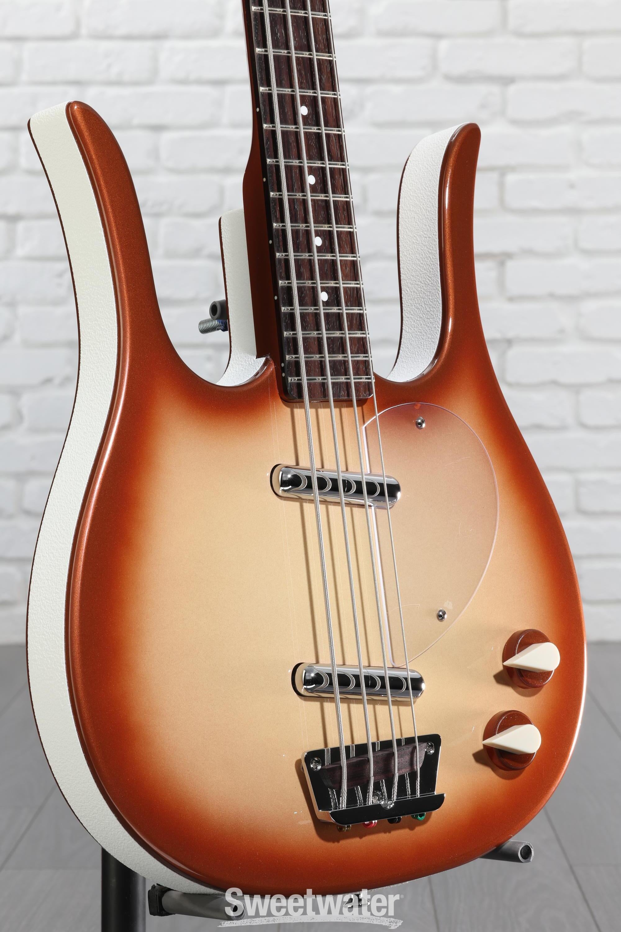 【美品】Danelectro Longhorn Bass スイッチクラフト Danelectro Longhorn Bass Guitar - Copper Burst | Sweetwater