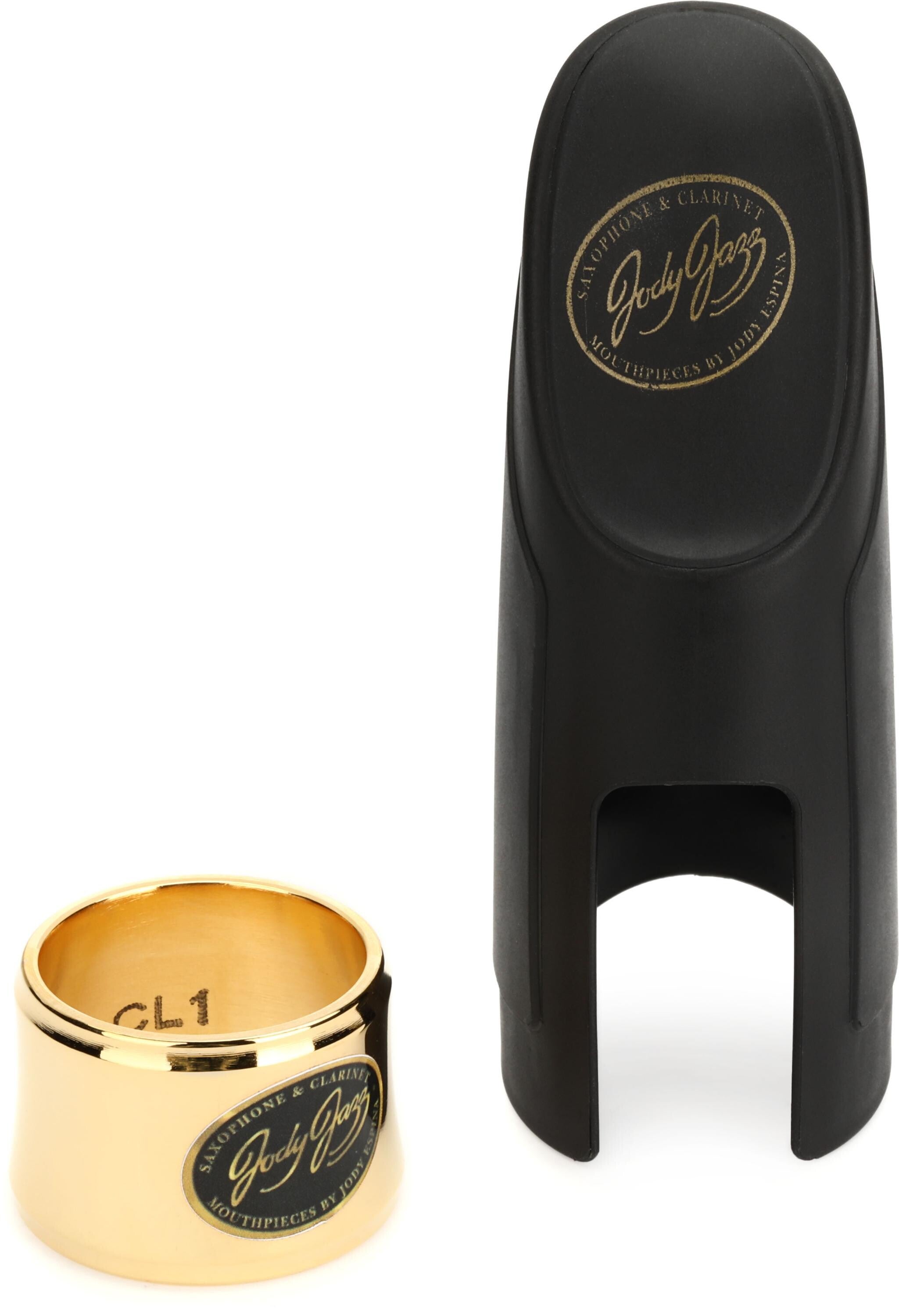 Photo of JodyJazz CL1 Power Ring Ligature with Cap for Bb Clarinet Mouthpiece - Gold