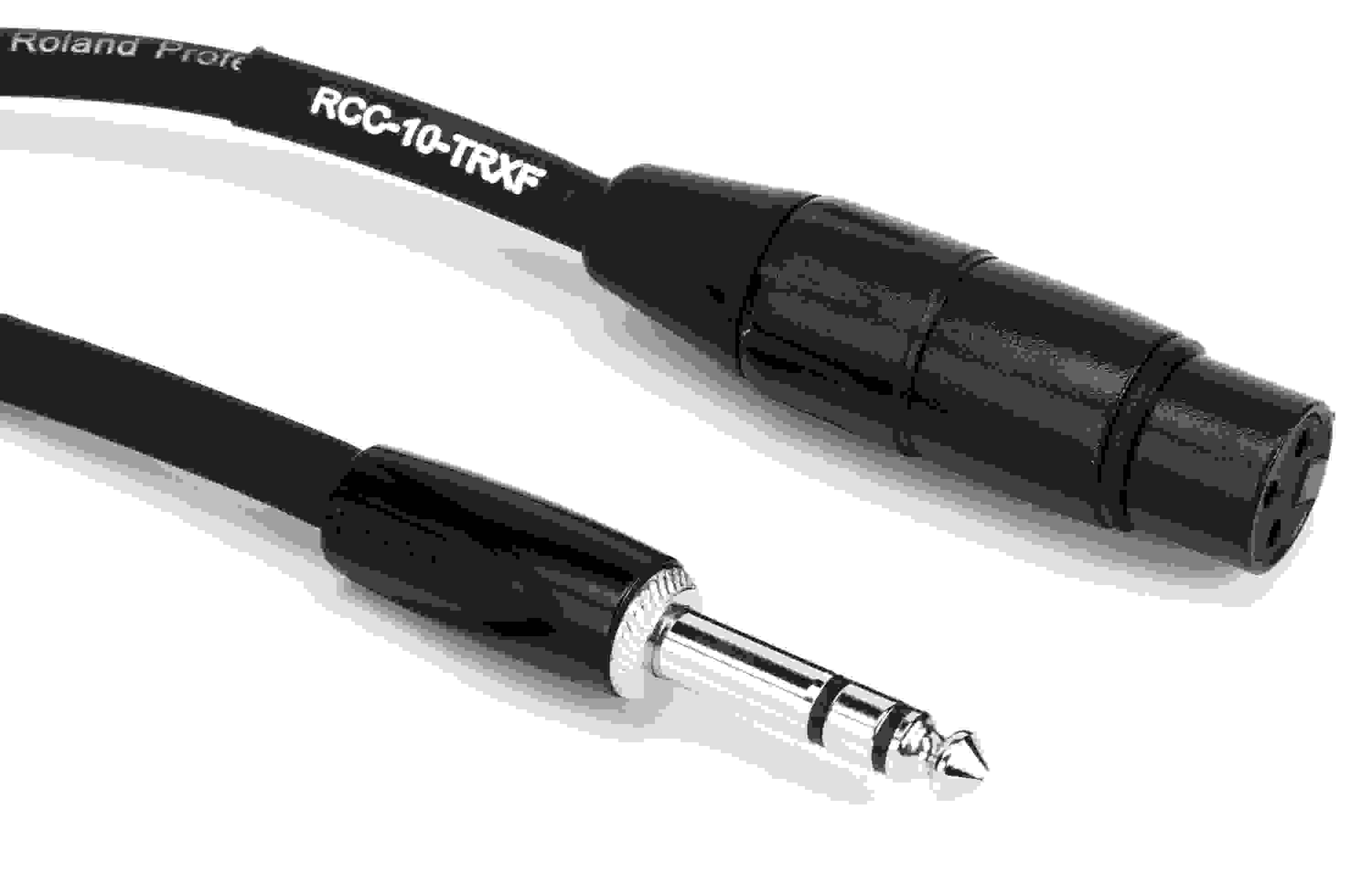 Roland RCC-10-TRXF Black Series XLR Female to 1/4-inch TRS Male Interconnect Cable - 10 foot