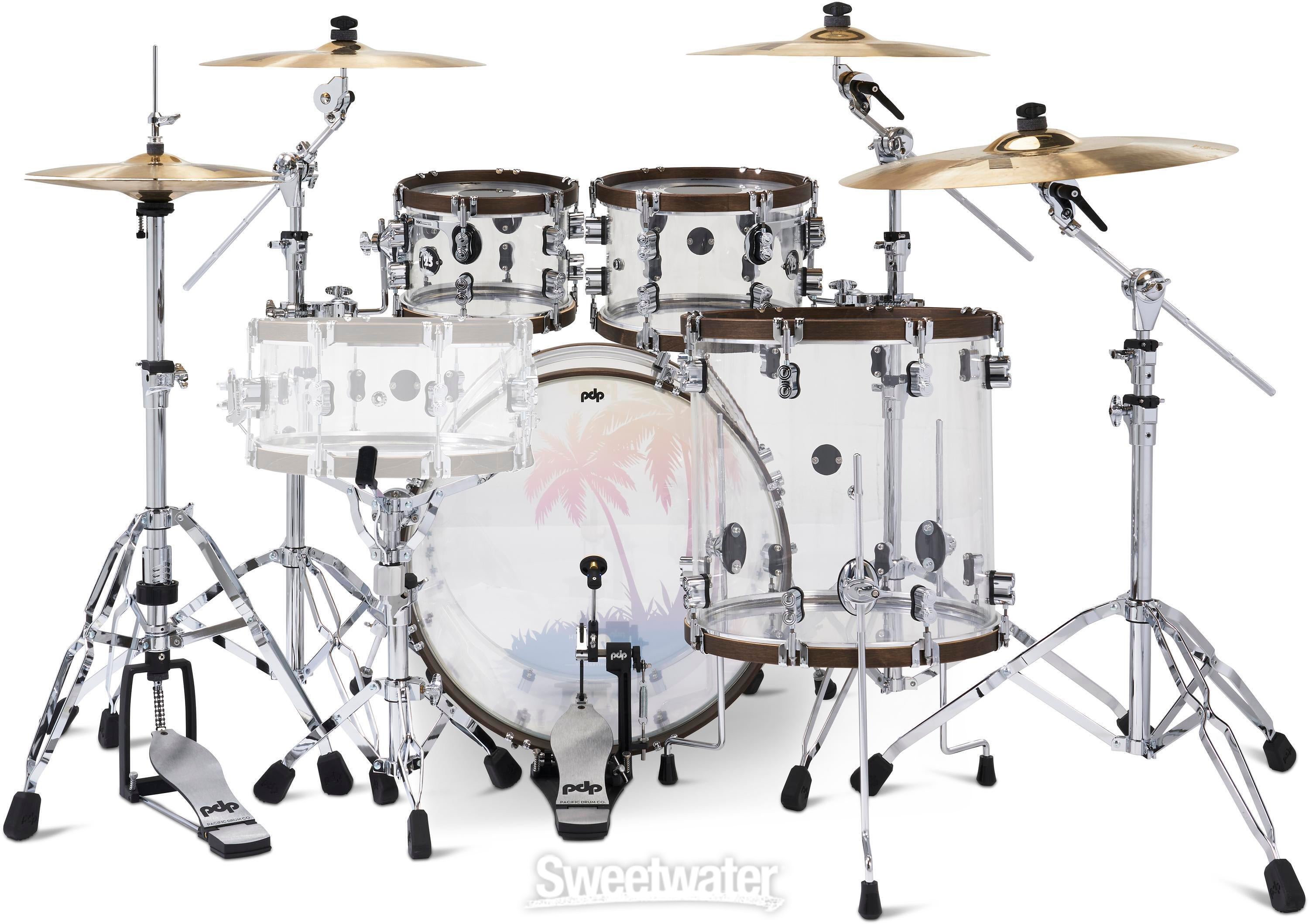 PDP 25th-anniversary 4-piece Shell Pack - Clear Acrylic with