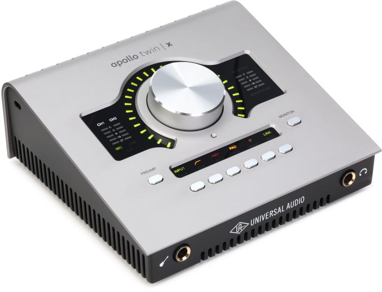 Universal Audio Apollo Twin X QUAD Gen 2 Essentials+ 10x6 Thunderbolt Audio Interface with UAD DSP