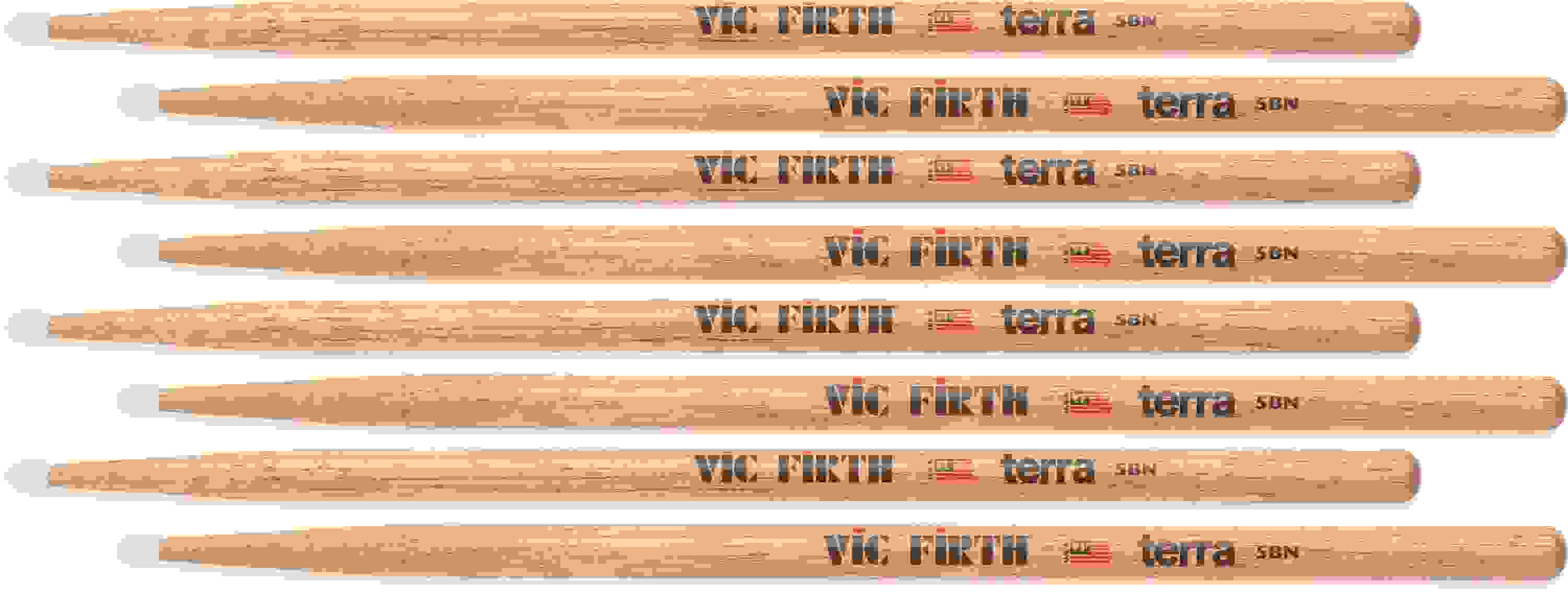 Vic Firth American Classic Terra Drumsticks - 5B, Nylon Tip (4-pack)