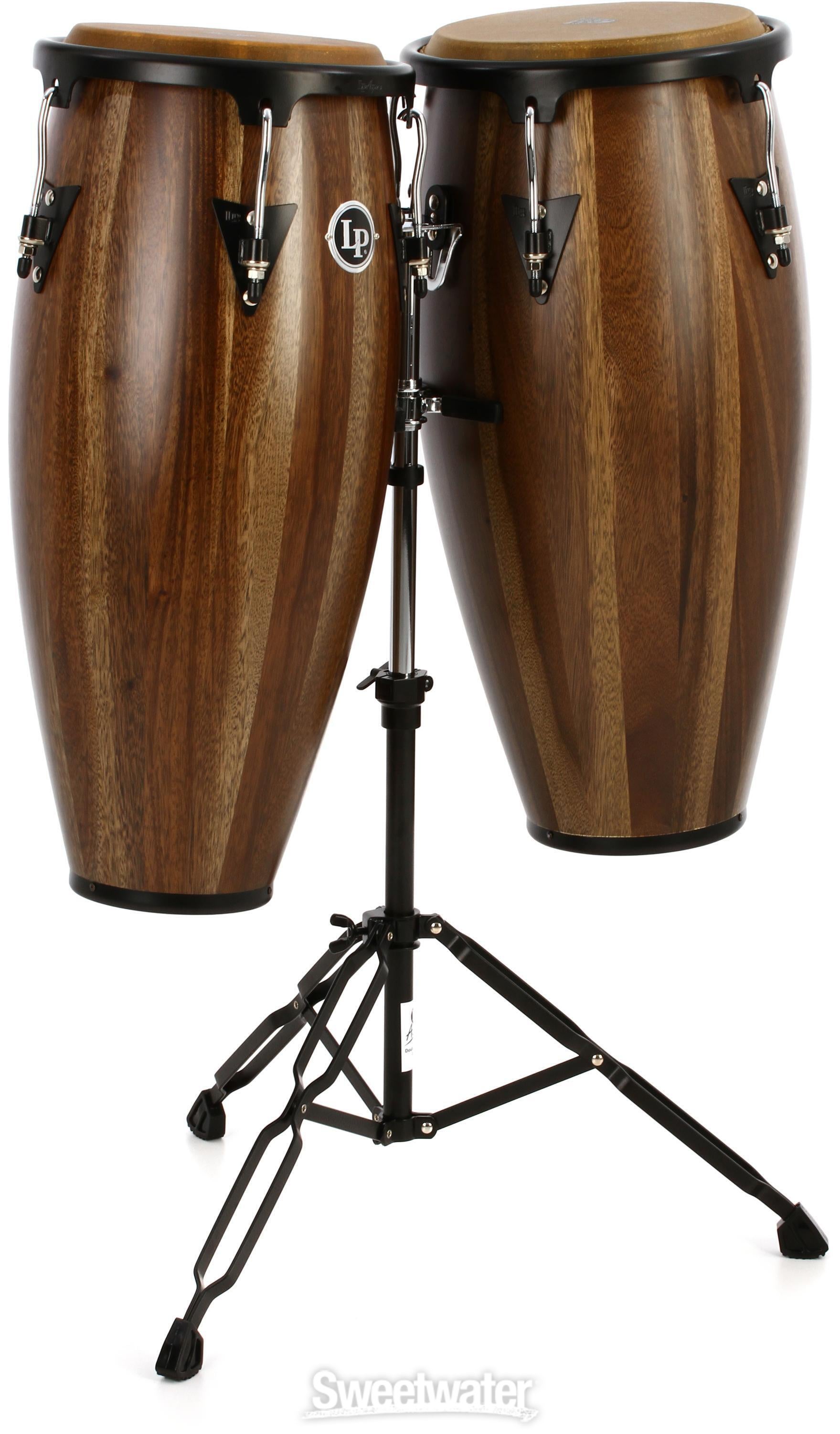 Latin Percussion Aspire Wood Conga Set - 10/11 inch Siam Walnut