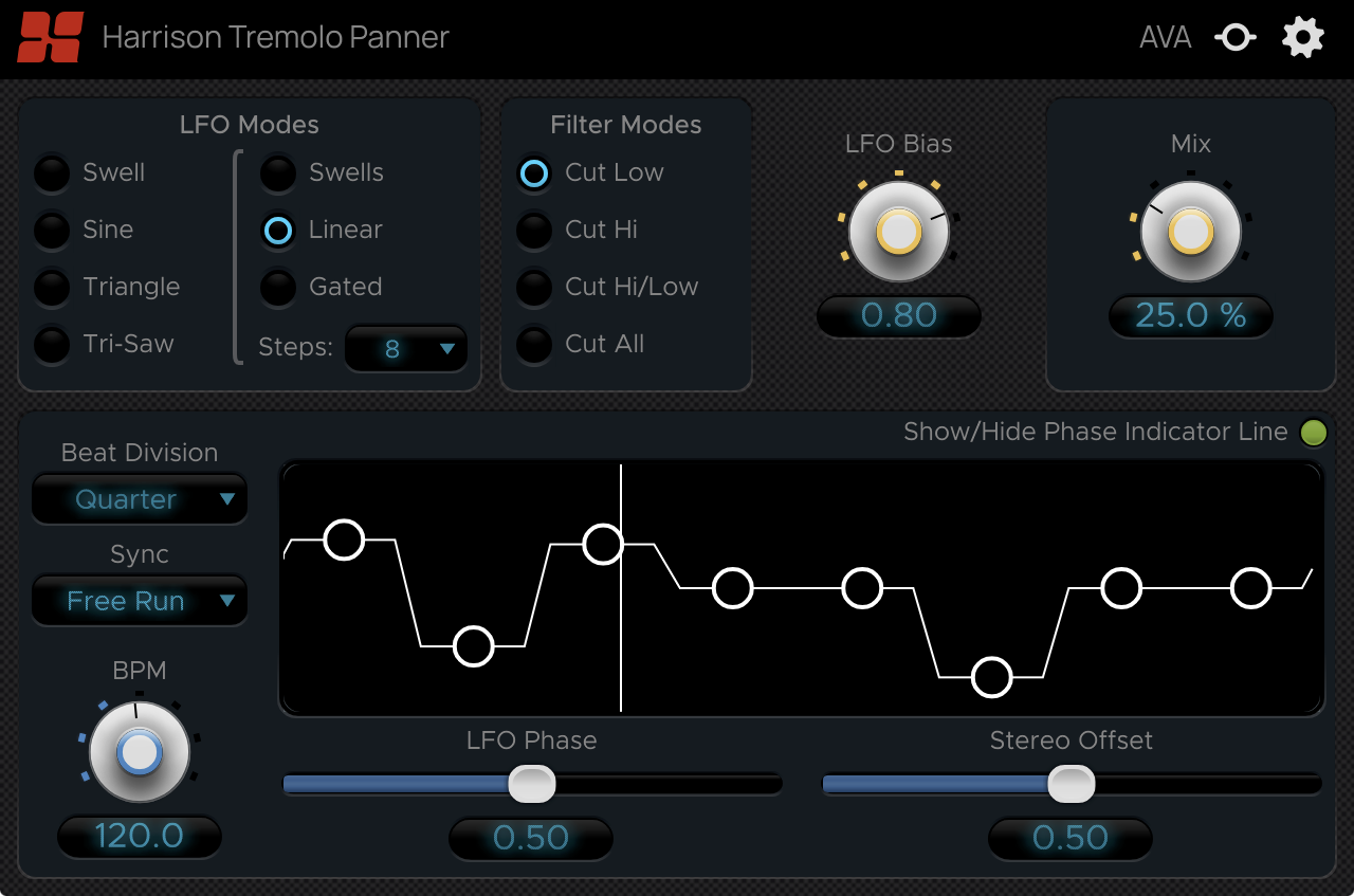 Photo of Harrison Audio AVA Tremolo Panner Plug-in