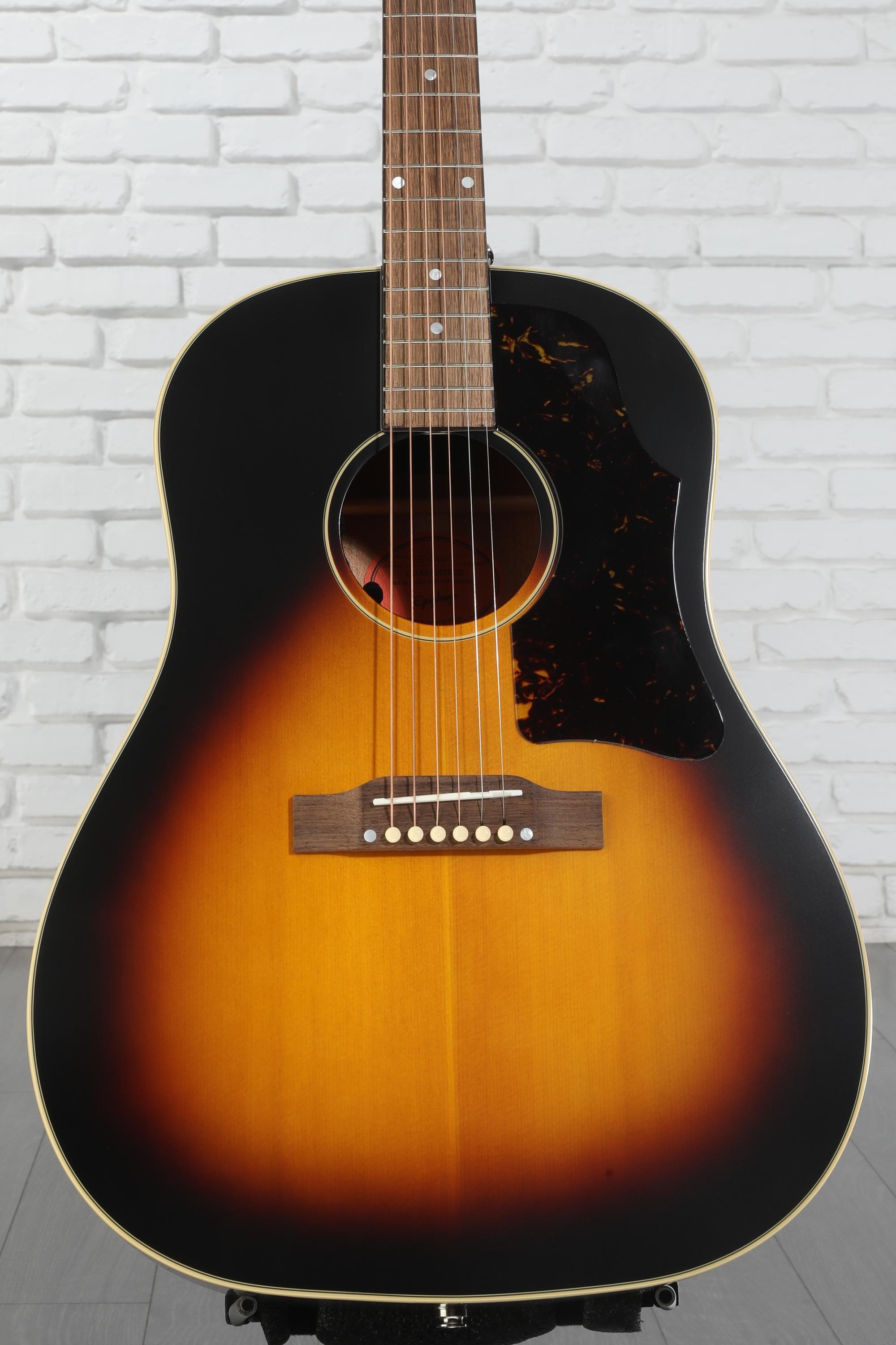 Epiphone アコースティックギター j-45 サンバースト ケース付き Epiphone J-45 Acoustic Guitar - Aged Vintage Sunburst Gloss