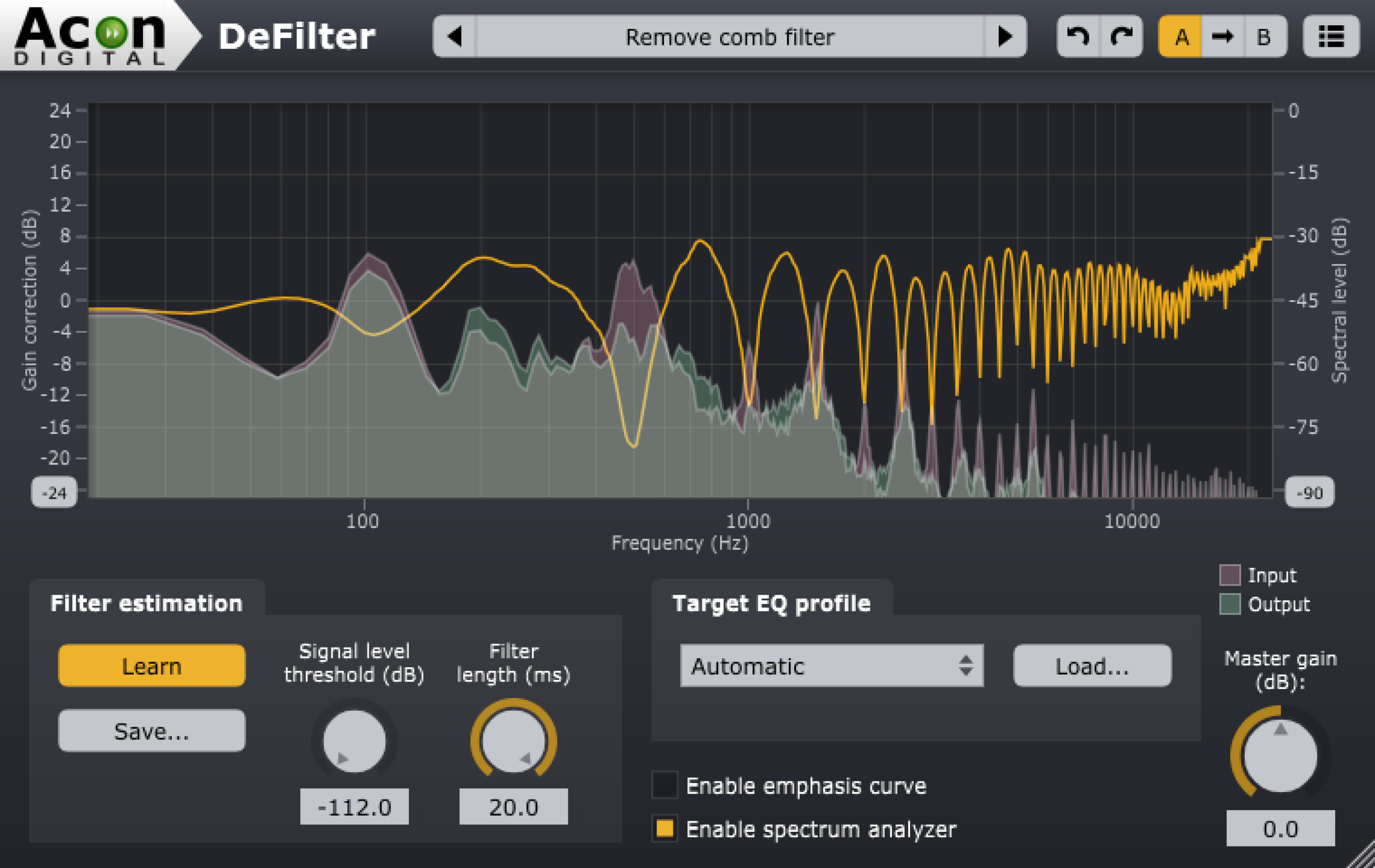 Photo of Acon Digital DeFilter Automatic Equalization Plug-in