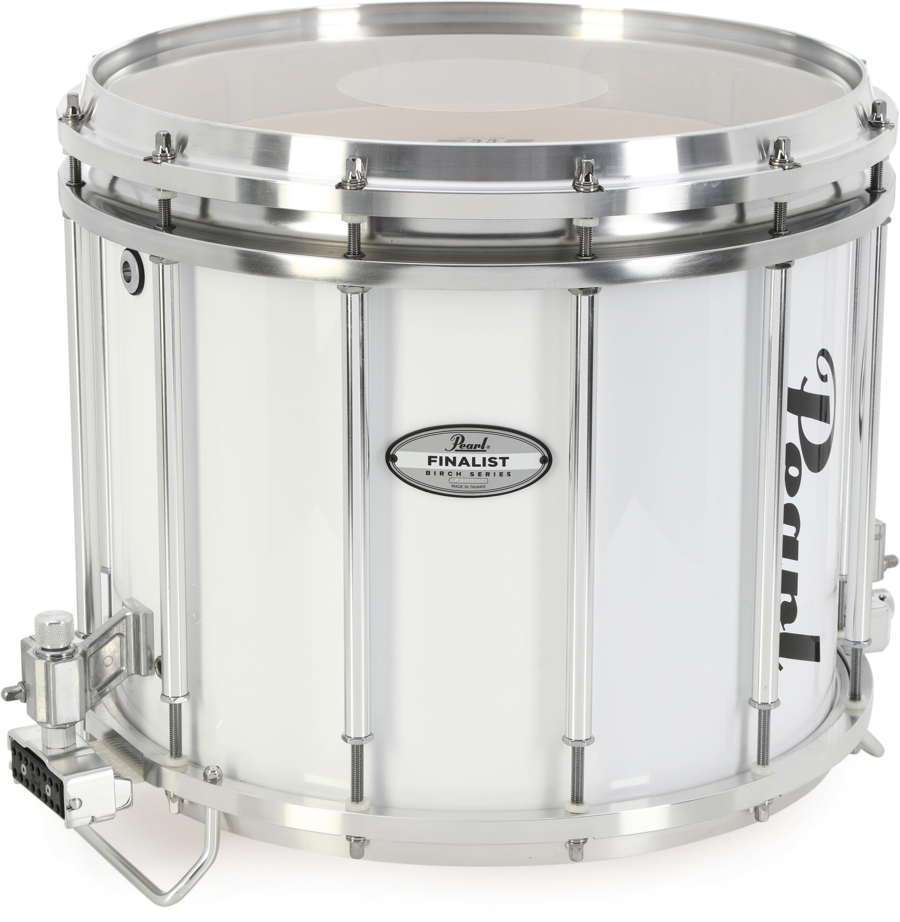 Pearl FInalist Marching Snare Drum - 12 inch x 14 inch, Pure White