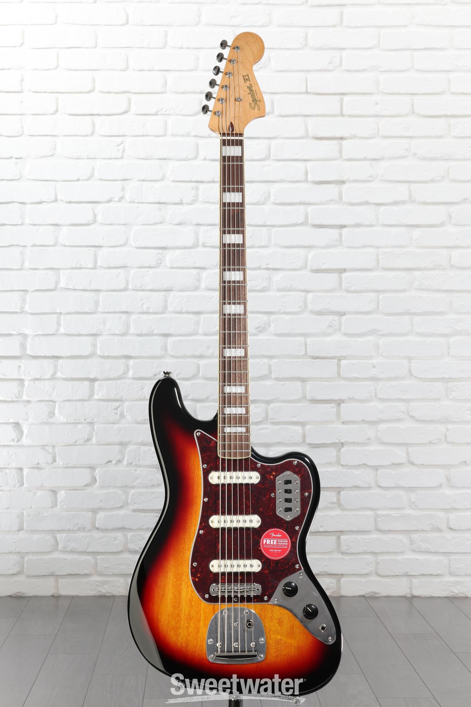 Squier Classic Vibe Bass VI Guitar - 3-tone Sunburst | Sweetwater