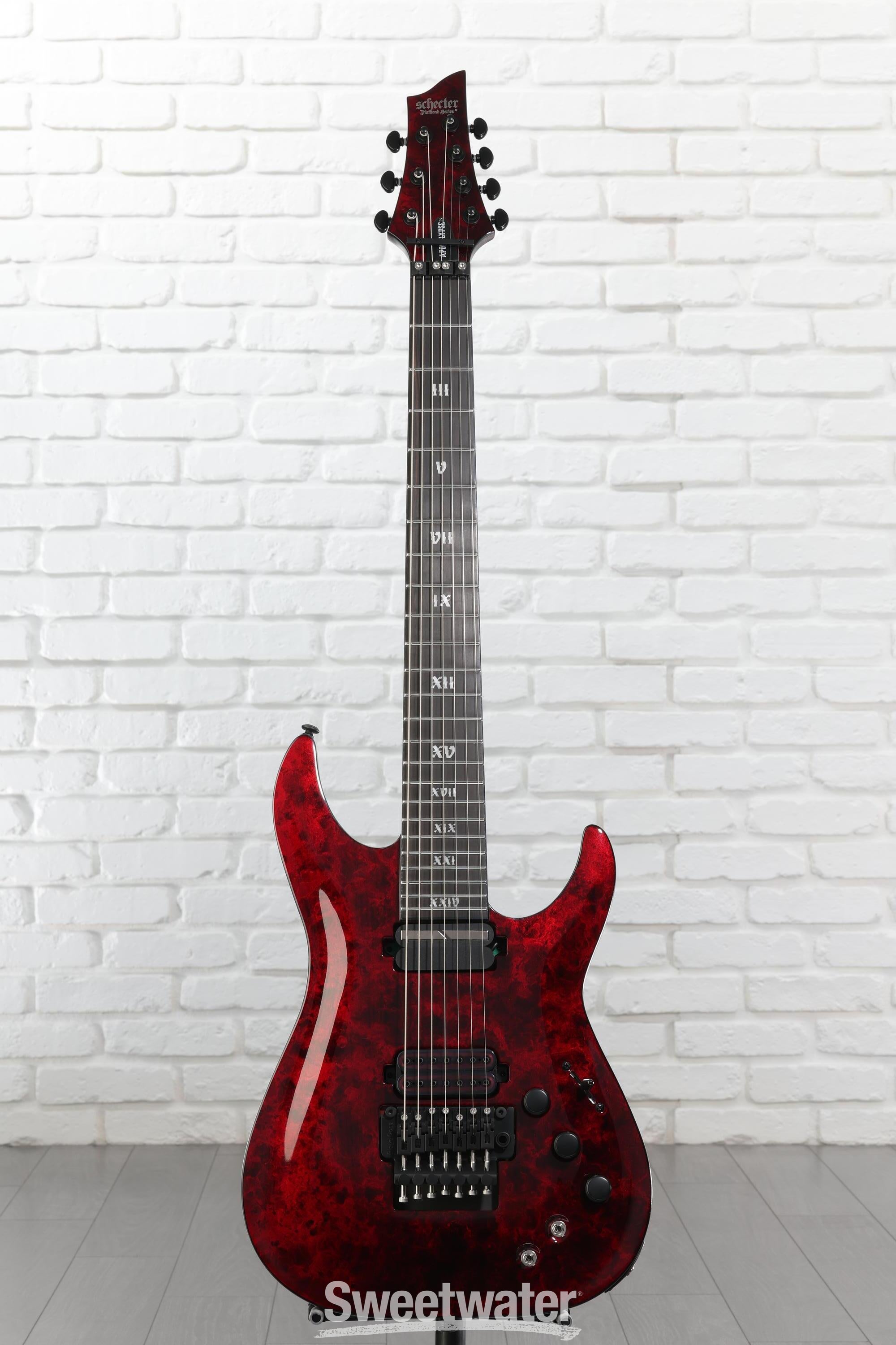 Schecter ワインレッド エレキギター Schecter C-7 FR-S Apocalypse Electric Guitar - Red Reign | Sweetwater